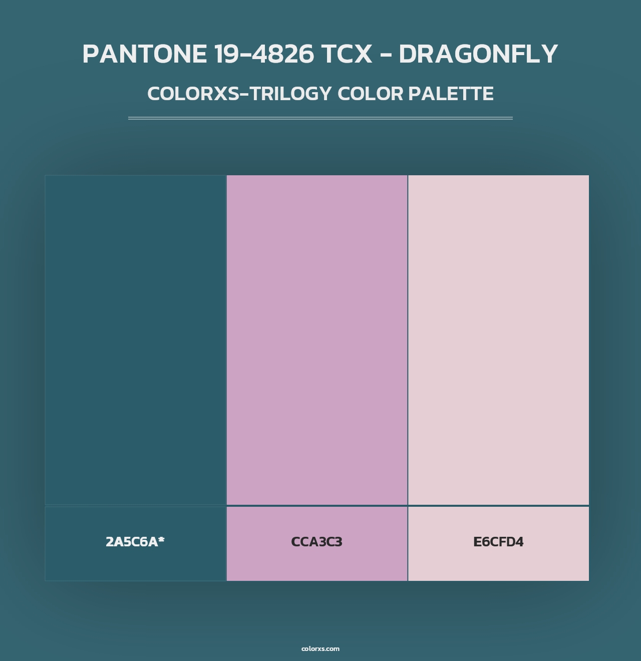 PANTONE 19-4826 TCX - Dragonfly - Colorxs Trilogy Palette