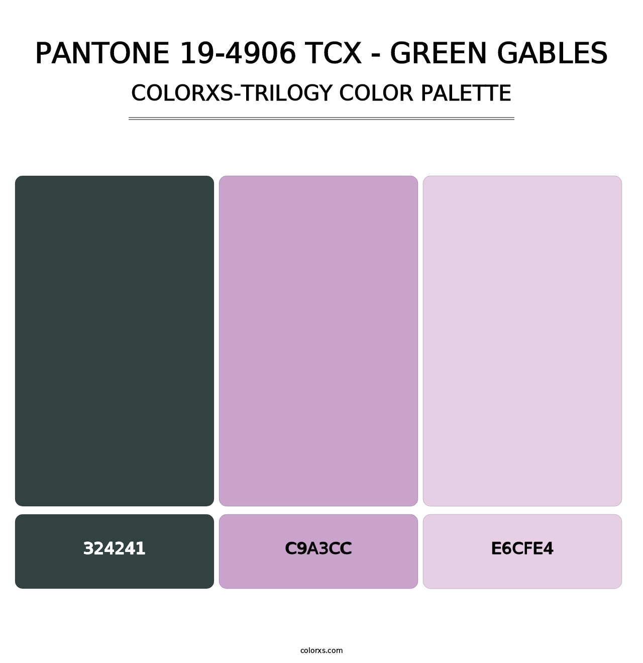PANTONE 19-4906 TCX - Green Gables - Colorxs Trilogy Palette