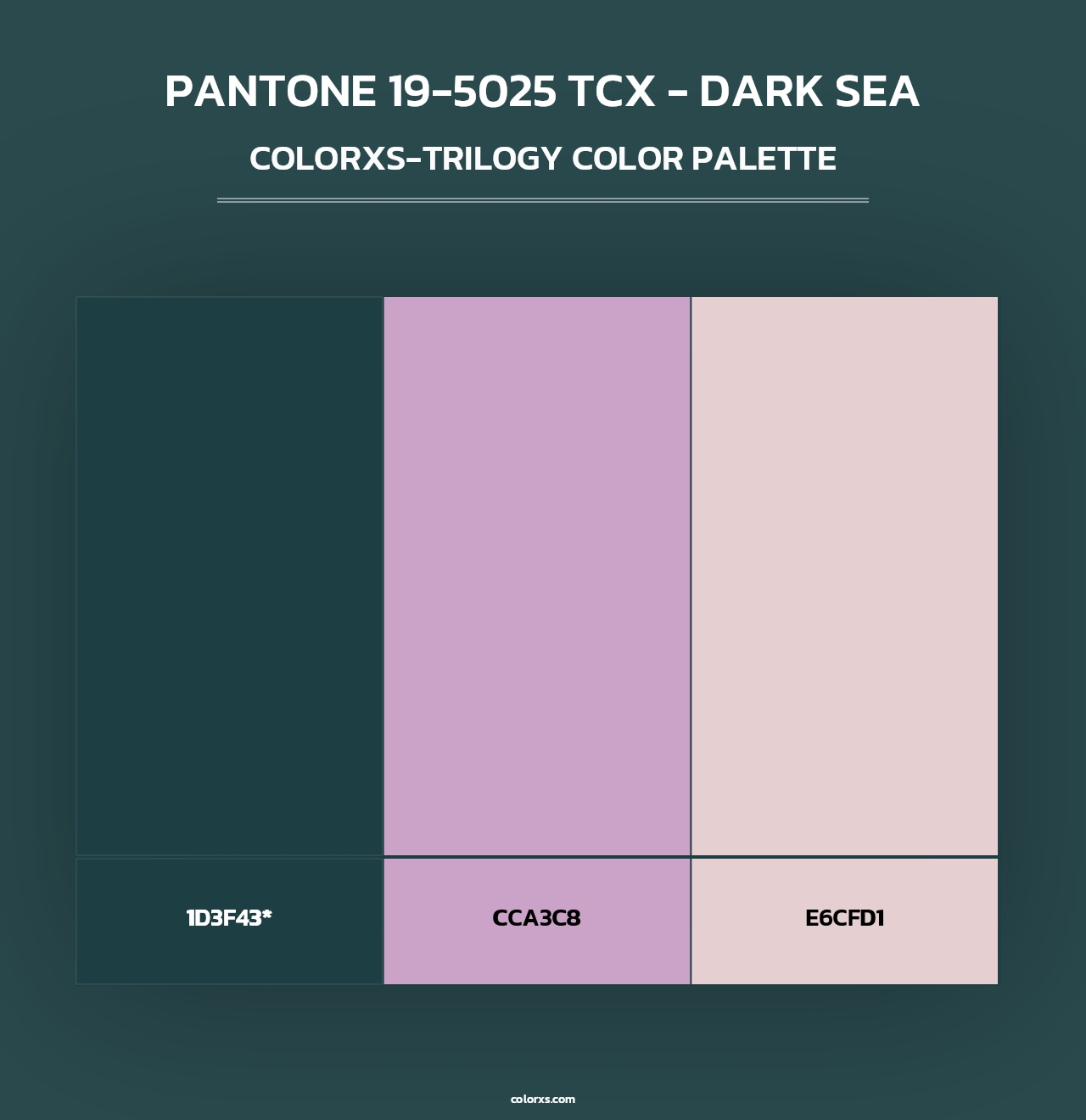 PANTONE 19-5025 TCX - Dark Sea - Colorxs Trilogy Palette