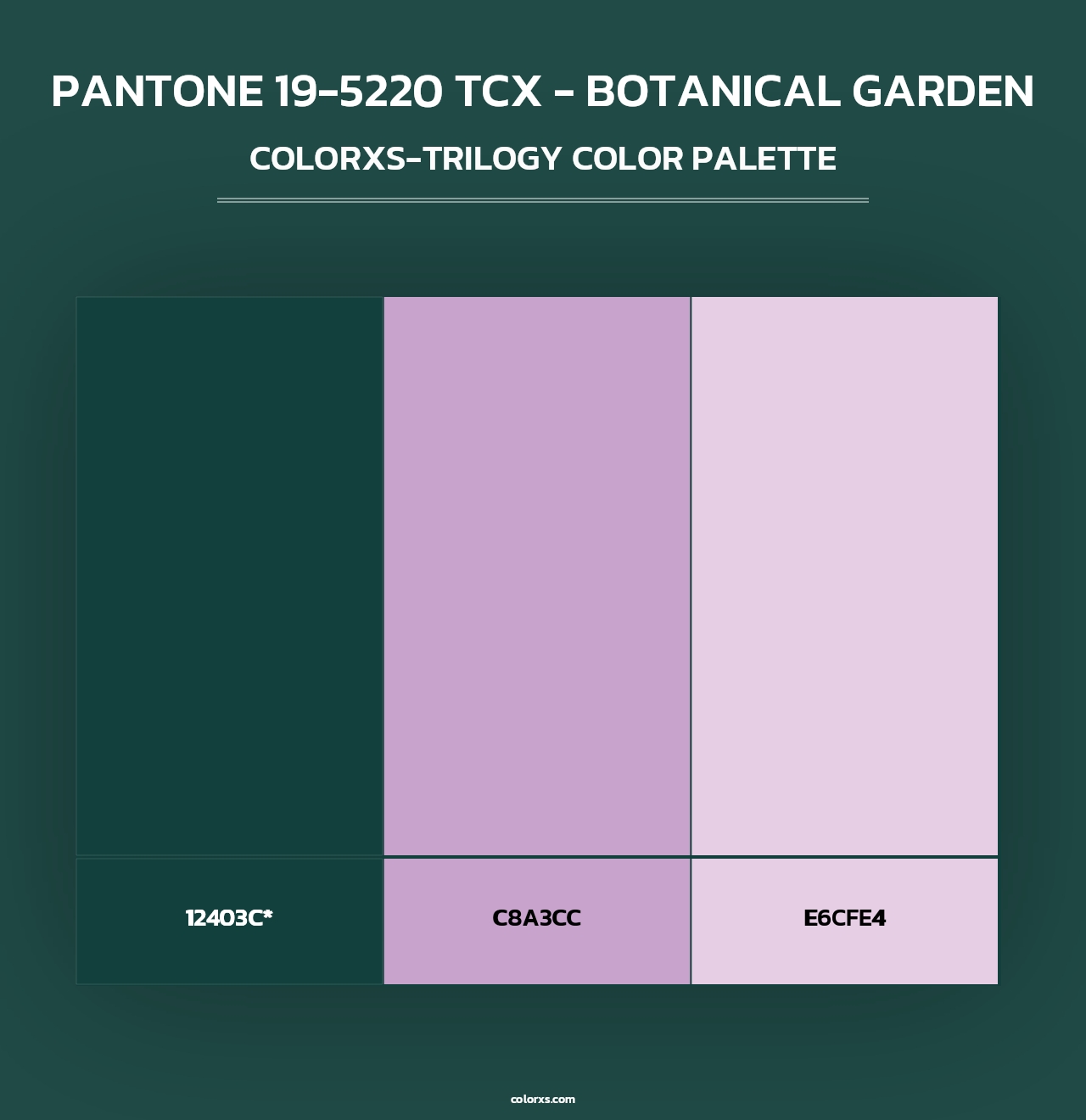 PANTONE 19-5220 TCX - Botanical Garden - Colorxs Trilogy Palette