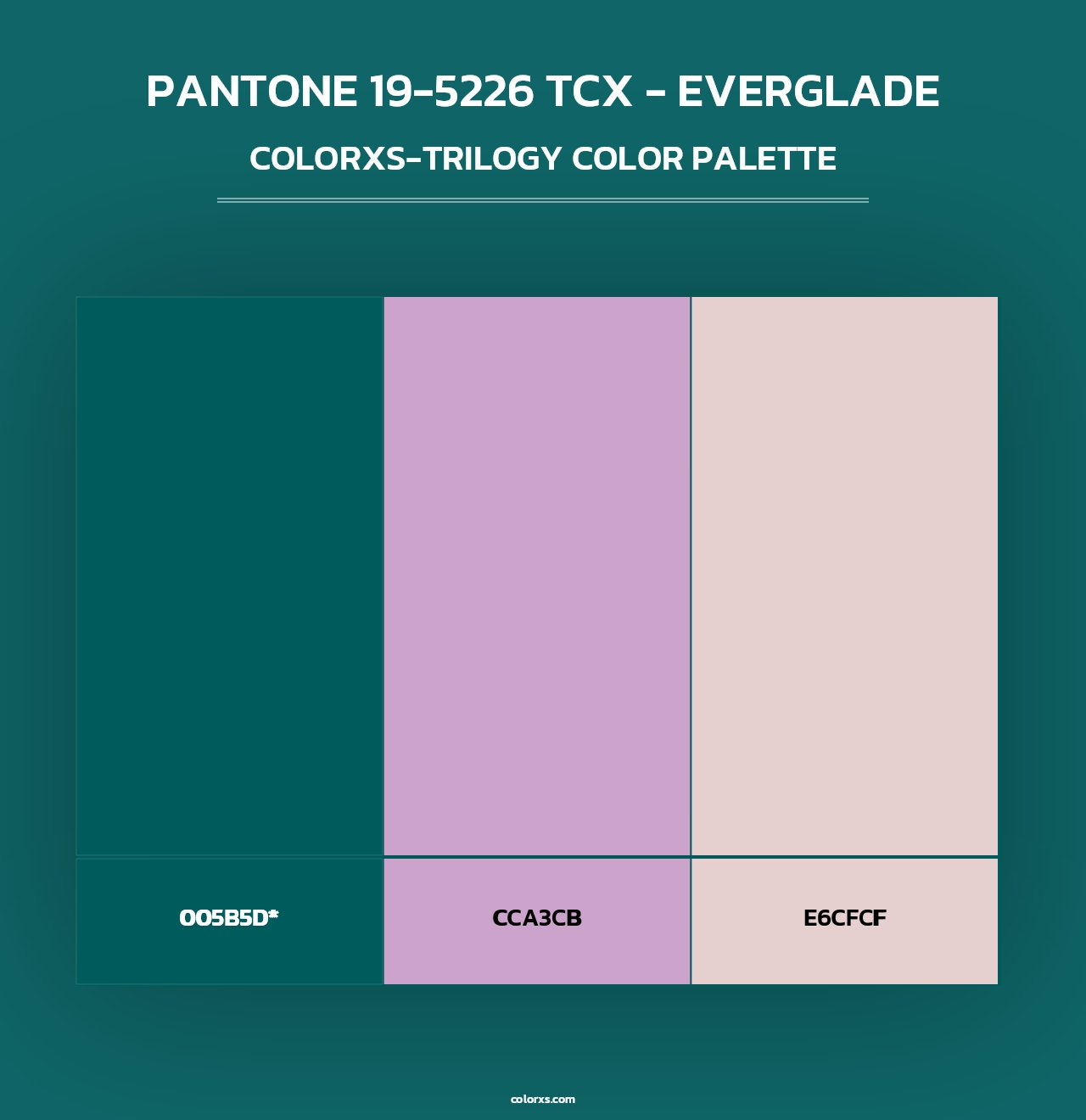 PANTONE 19-5226 TCX - Everglade - Colorxs Trilogy Palette