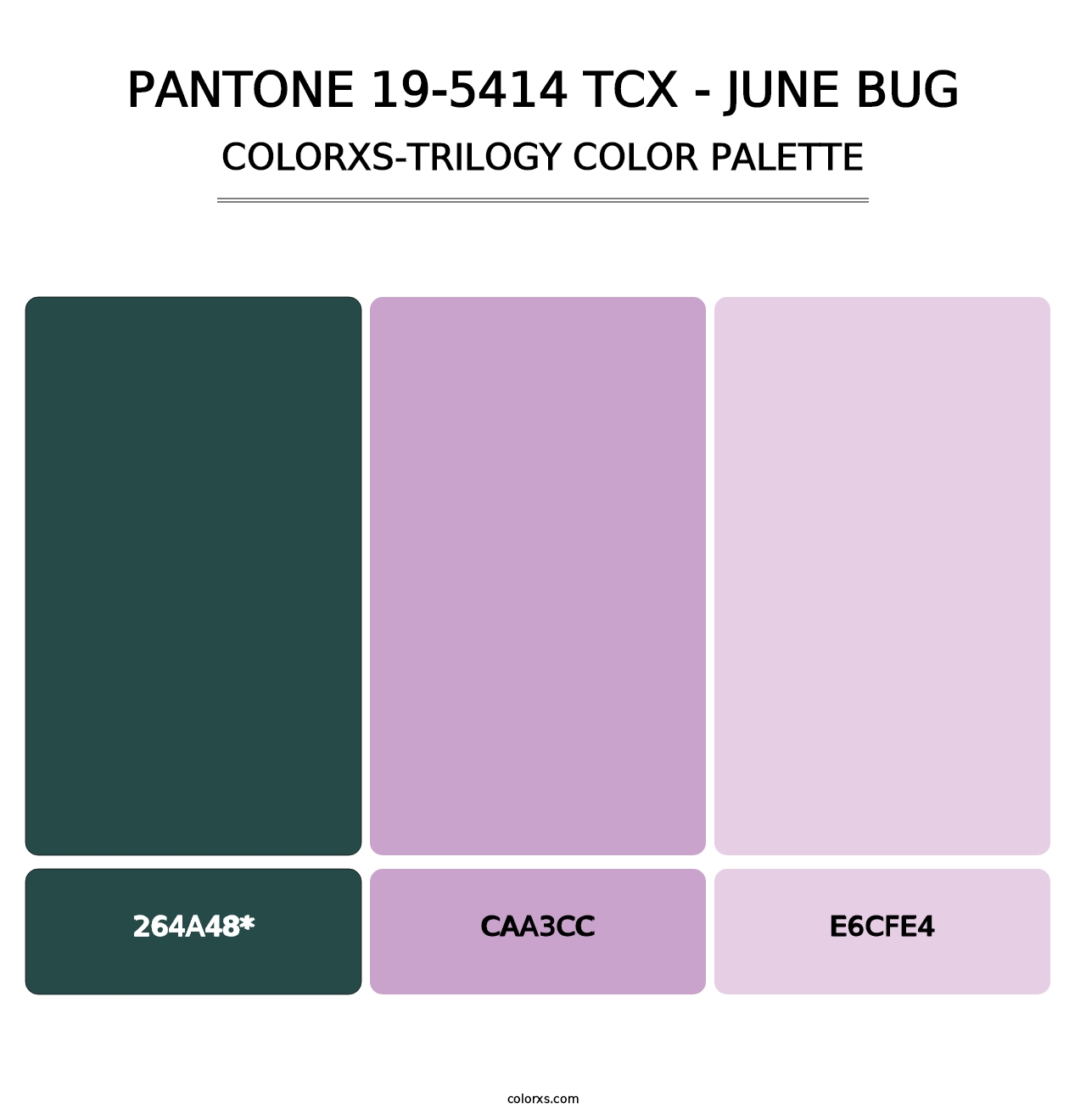 PANTONE 19-5414 TCX - June Bug - Colorxs Trilogy Palette