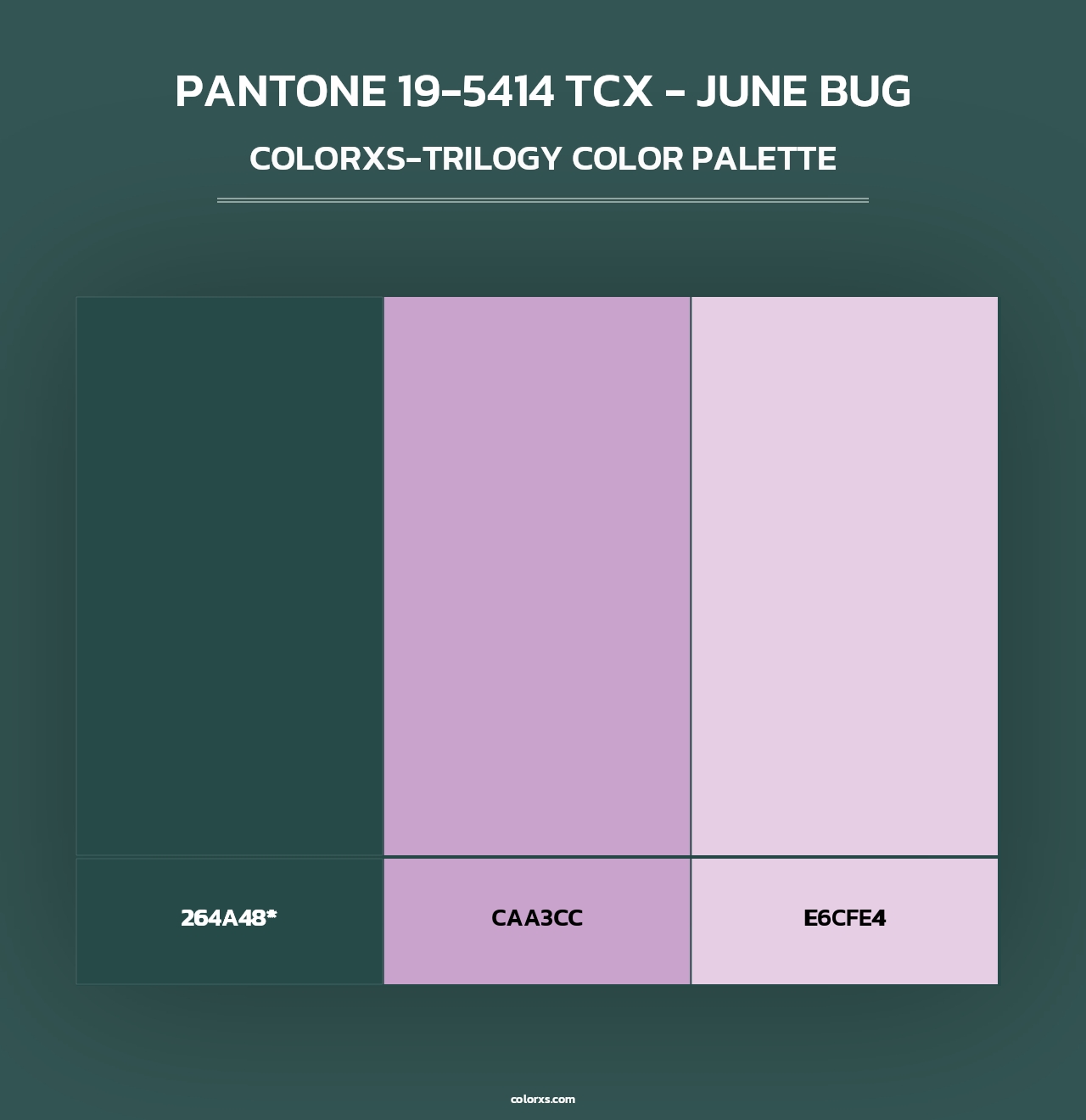 PANTONE 19-5414 TCX - June Bug - Colorxs Trilogy Palette