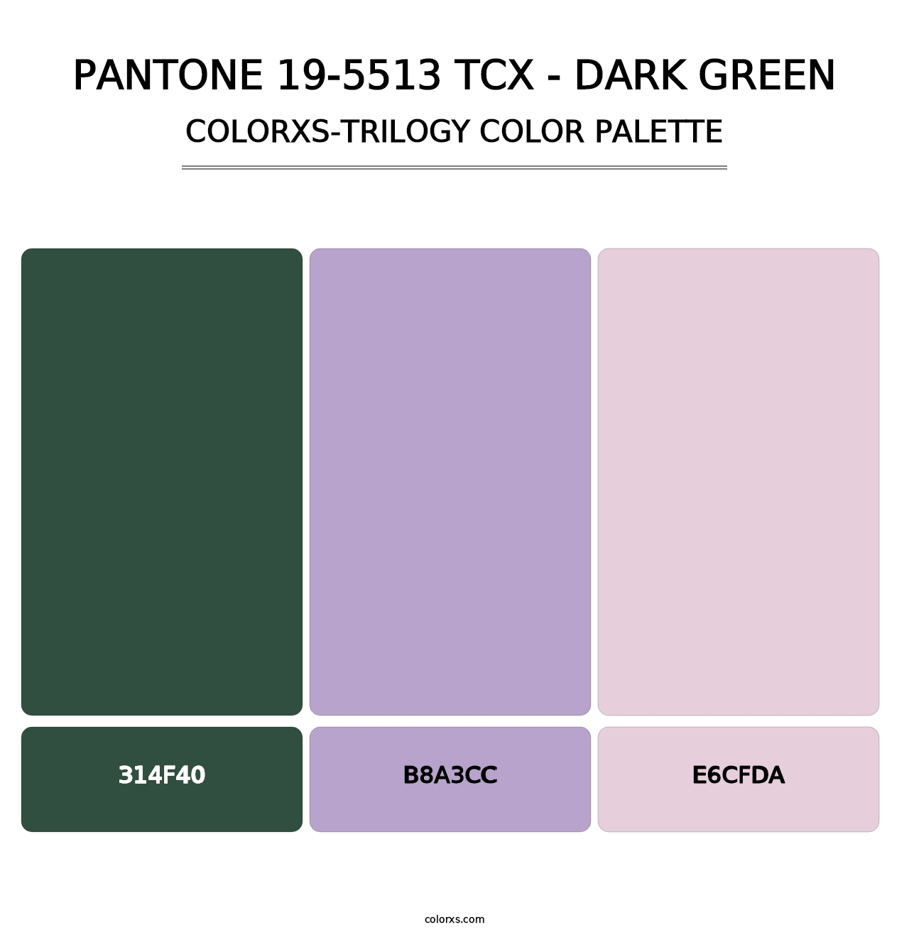 PANTONE 19-5513 TCX - Dark Green - Colorxs Trilogy Palette
