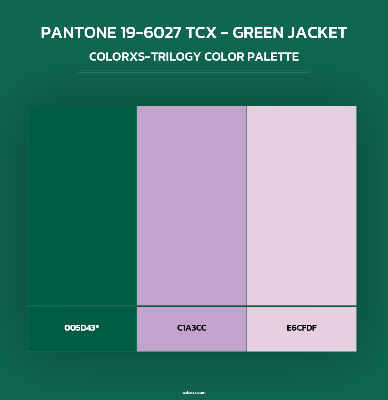 PANTONE 19-6027 TCX - Green Jacket - Colorxs Trilogy Palette