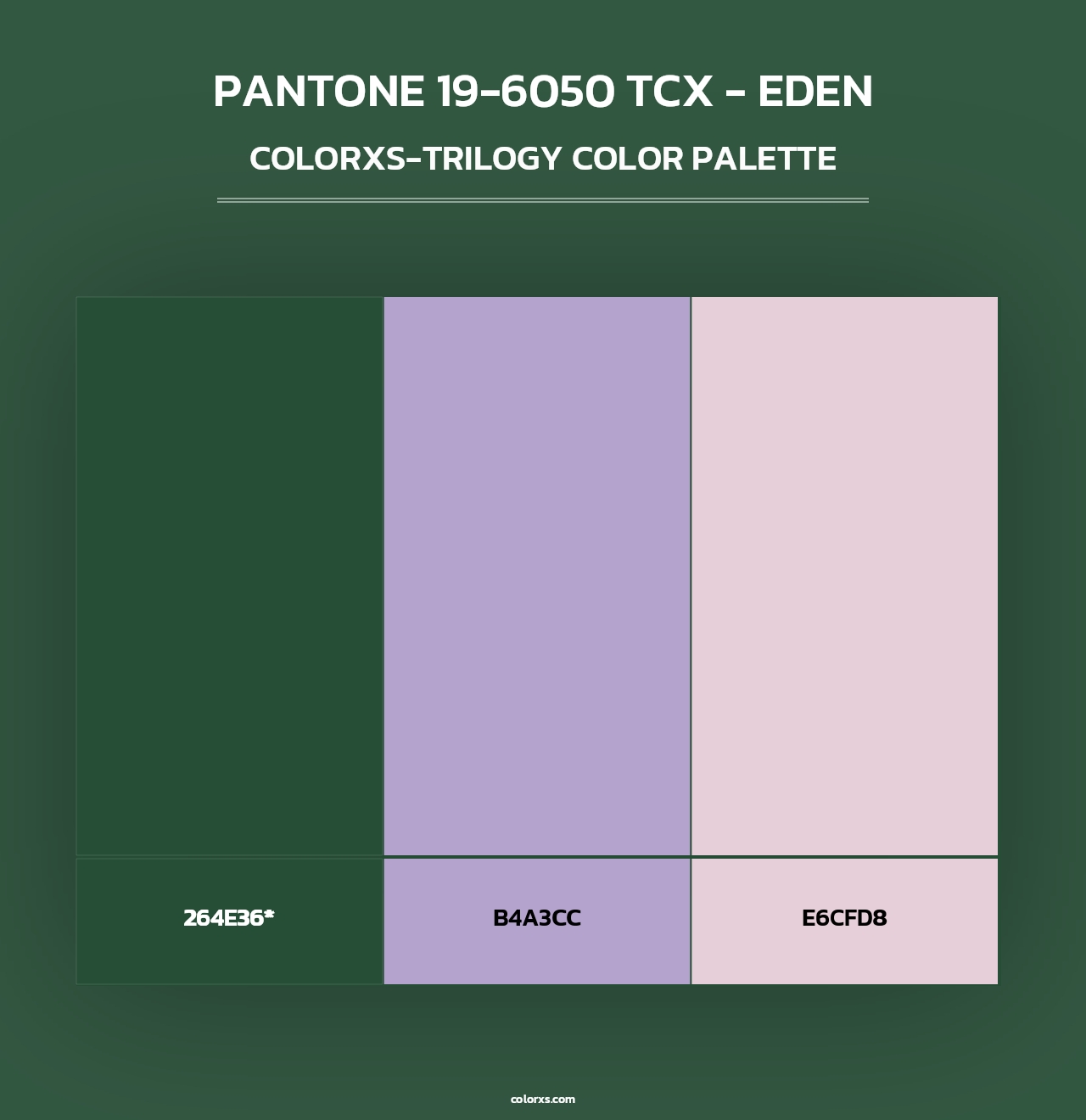 PANTONE 19-6050 TCX - Eden - Colorxs Trilogy Palette