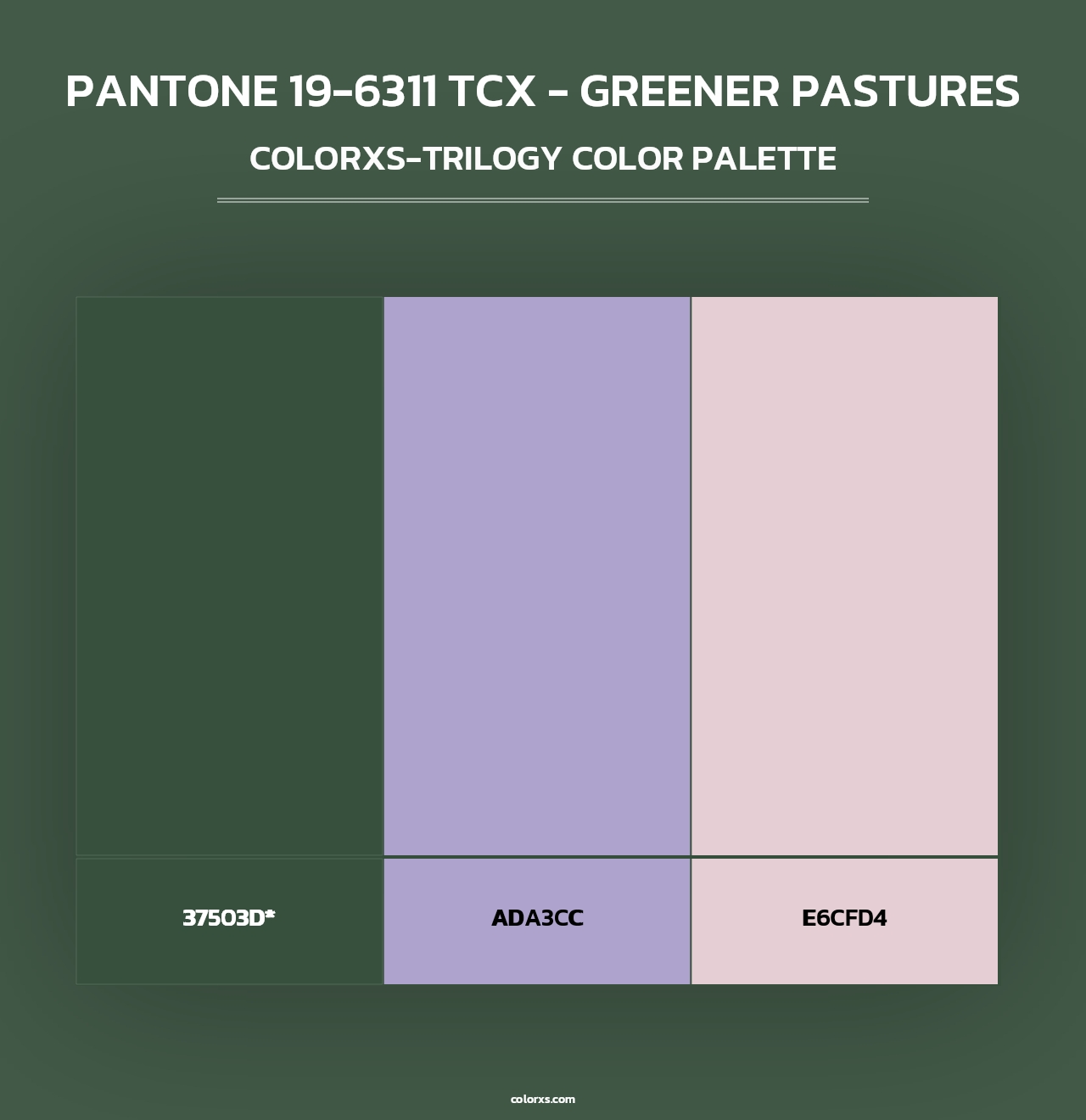 PANTONE 19-6311 TCX - Greener Pastures - Colorxs Trilogy Palette