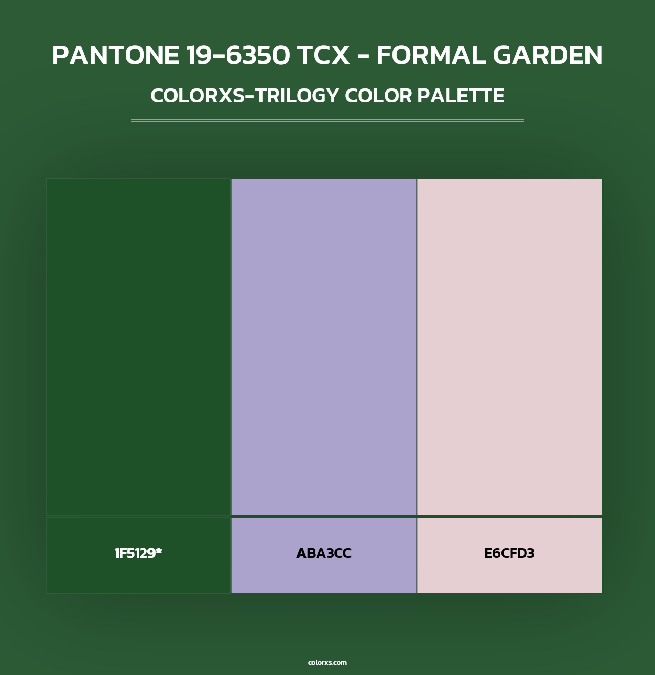 PANTONE 19-6350 TCX - Formal Garden - Colorxs Trilogy Palette