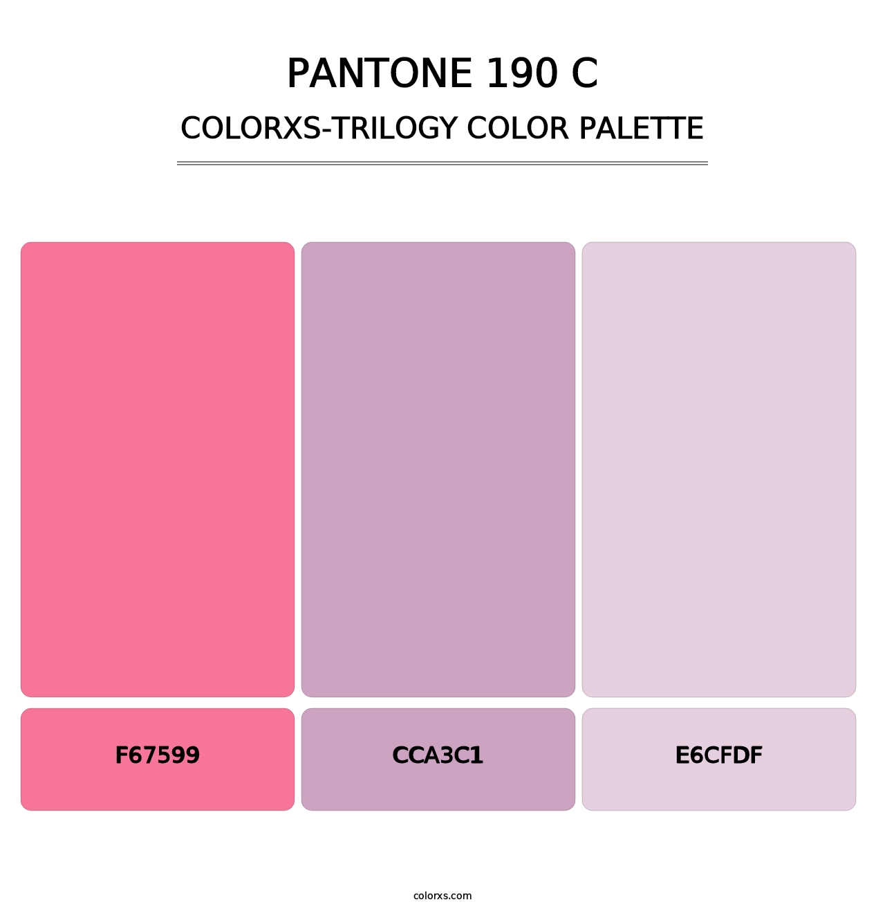 PANTONE 190 C - Colorxs Trilogy Palette