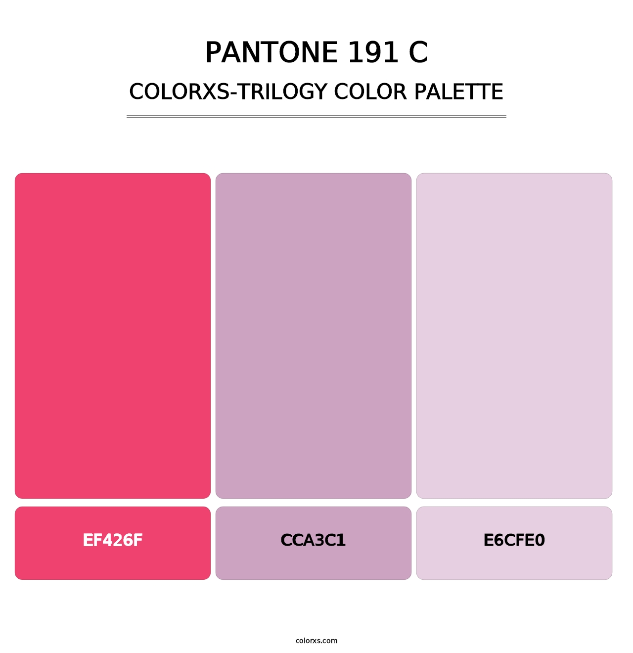 PANTONE 191 C - Colorxs Trilogy Palette