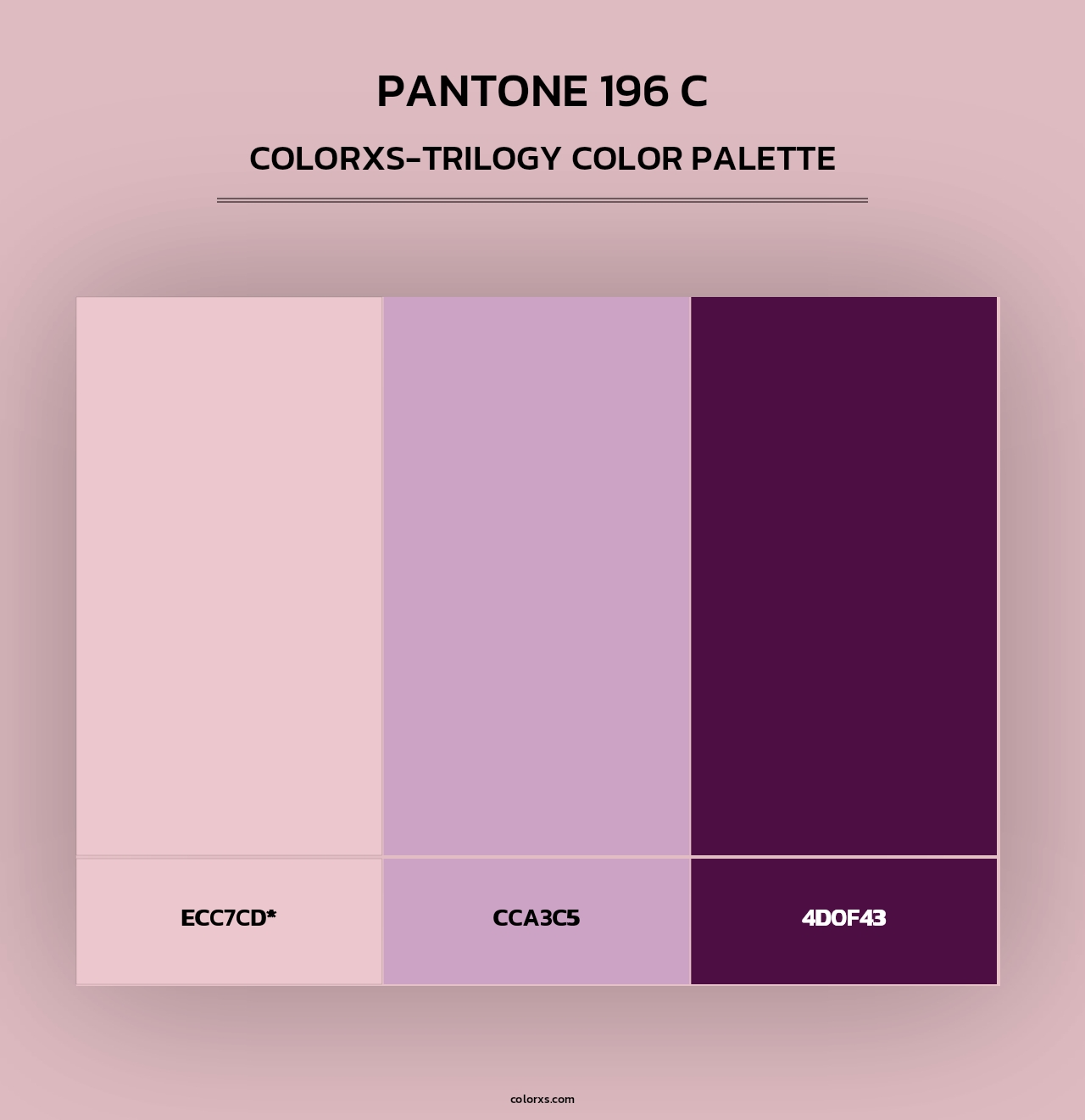 PANTONE 196 C - Colorxs Trilogy Palette