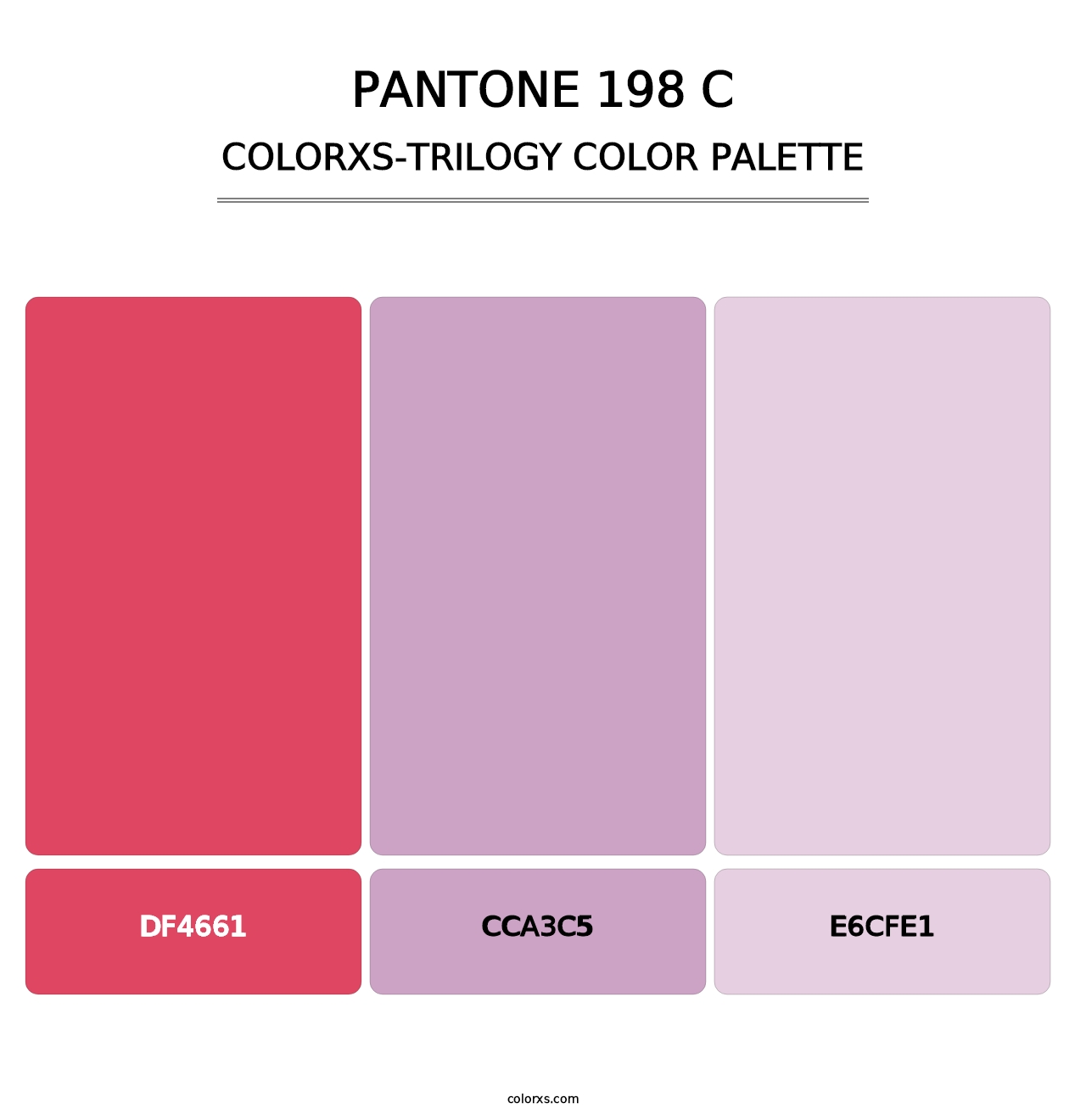 PANTONE 198 C - Colorxs Trilogy Palette