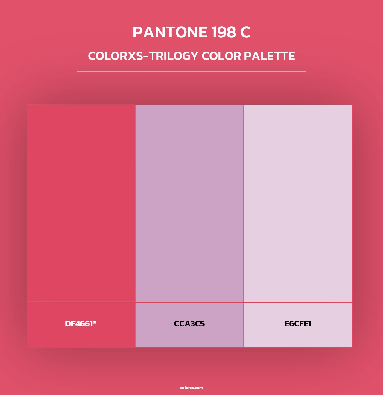 PANTONE 198 C - Colorxs Trilogy Palette
