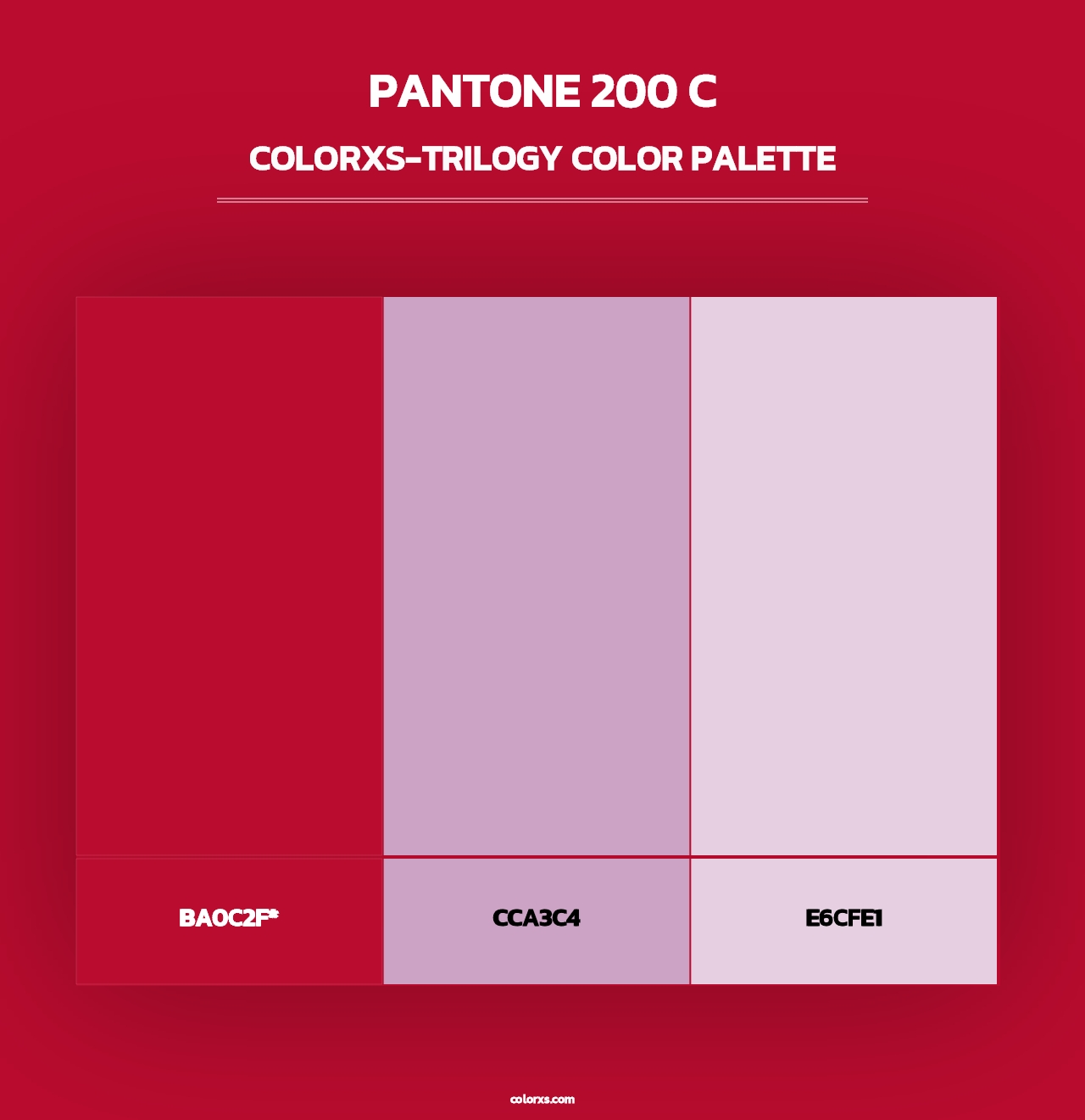 PANTONE 200 C - Colorxs Trilogy Palette
