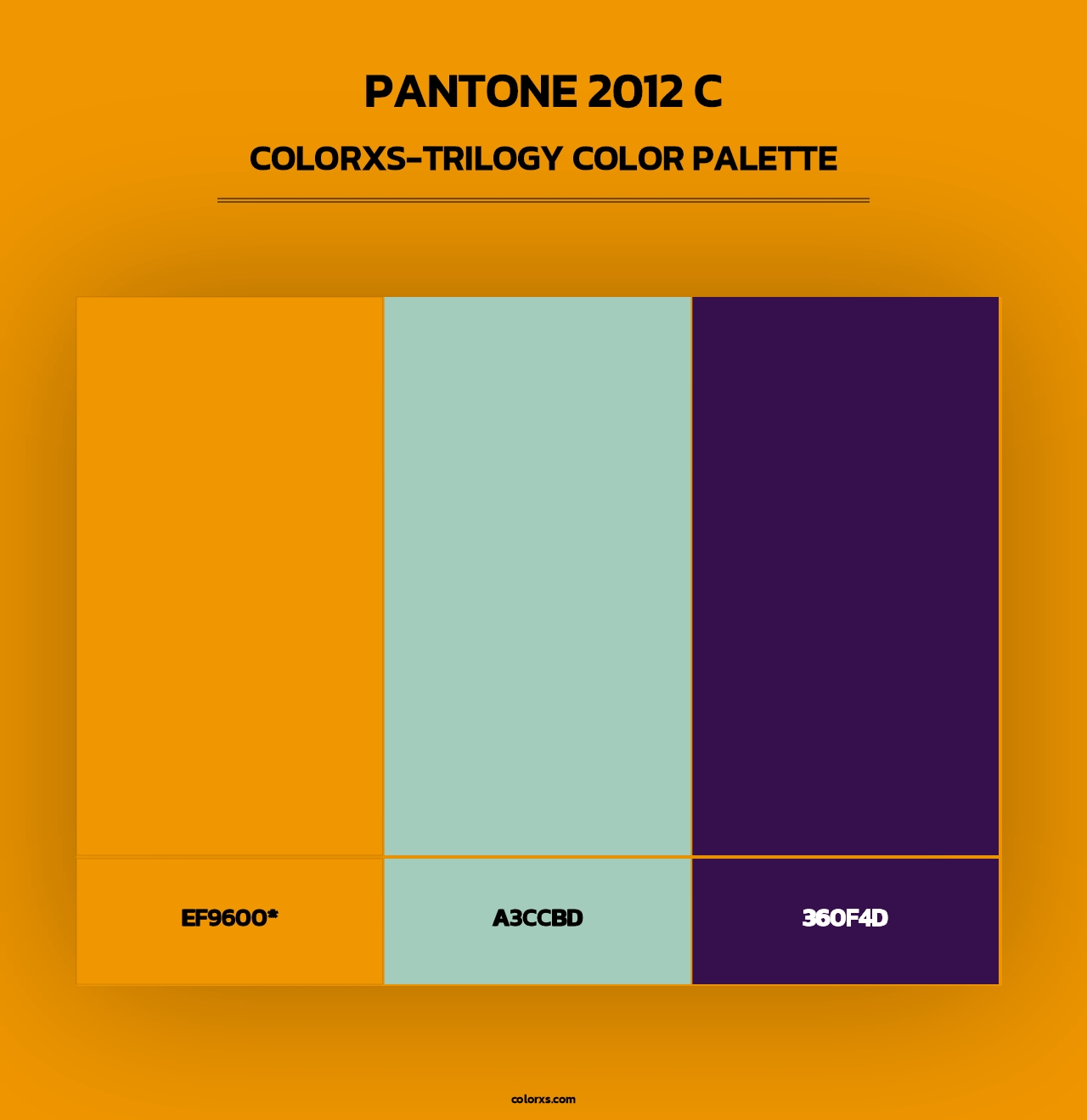 PANTONE 2012 C - Colorxs Trilogy Palette