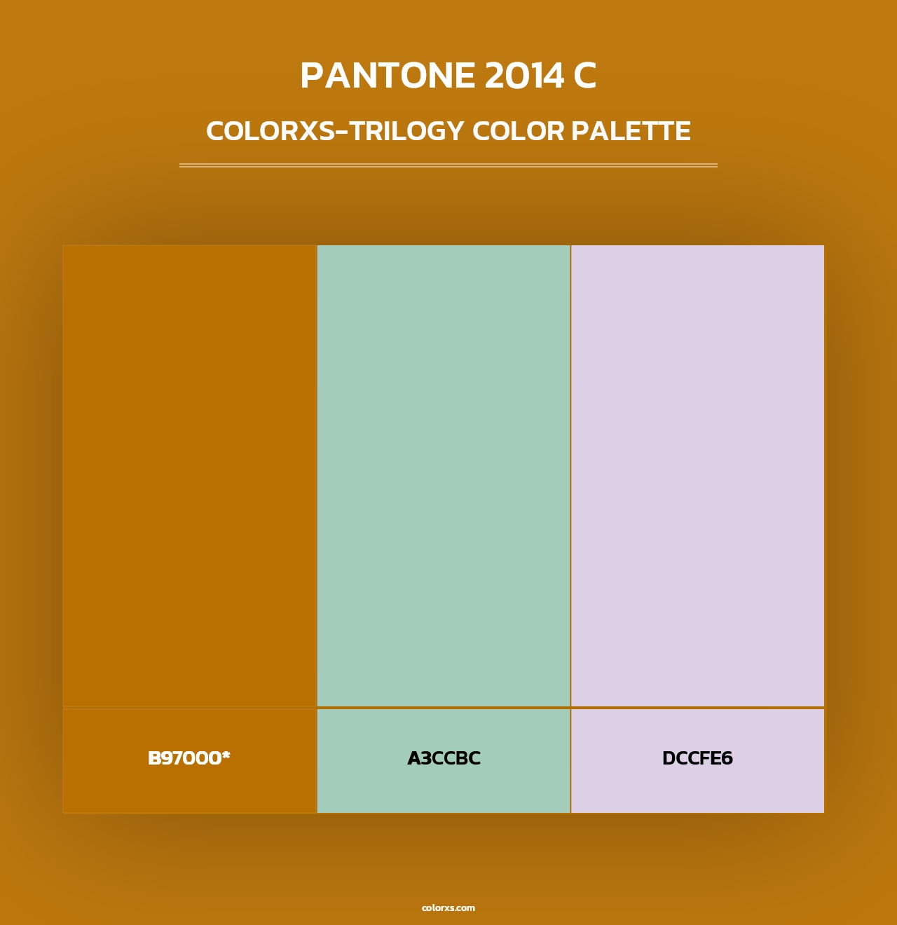 PANTONE 2014 C - Colorxs Trilogy Palette