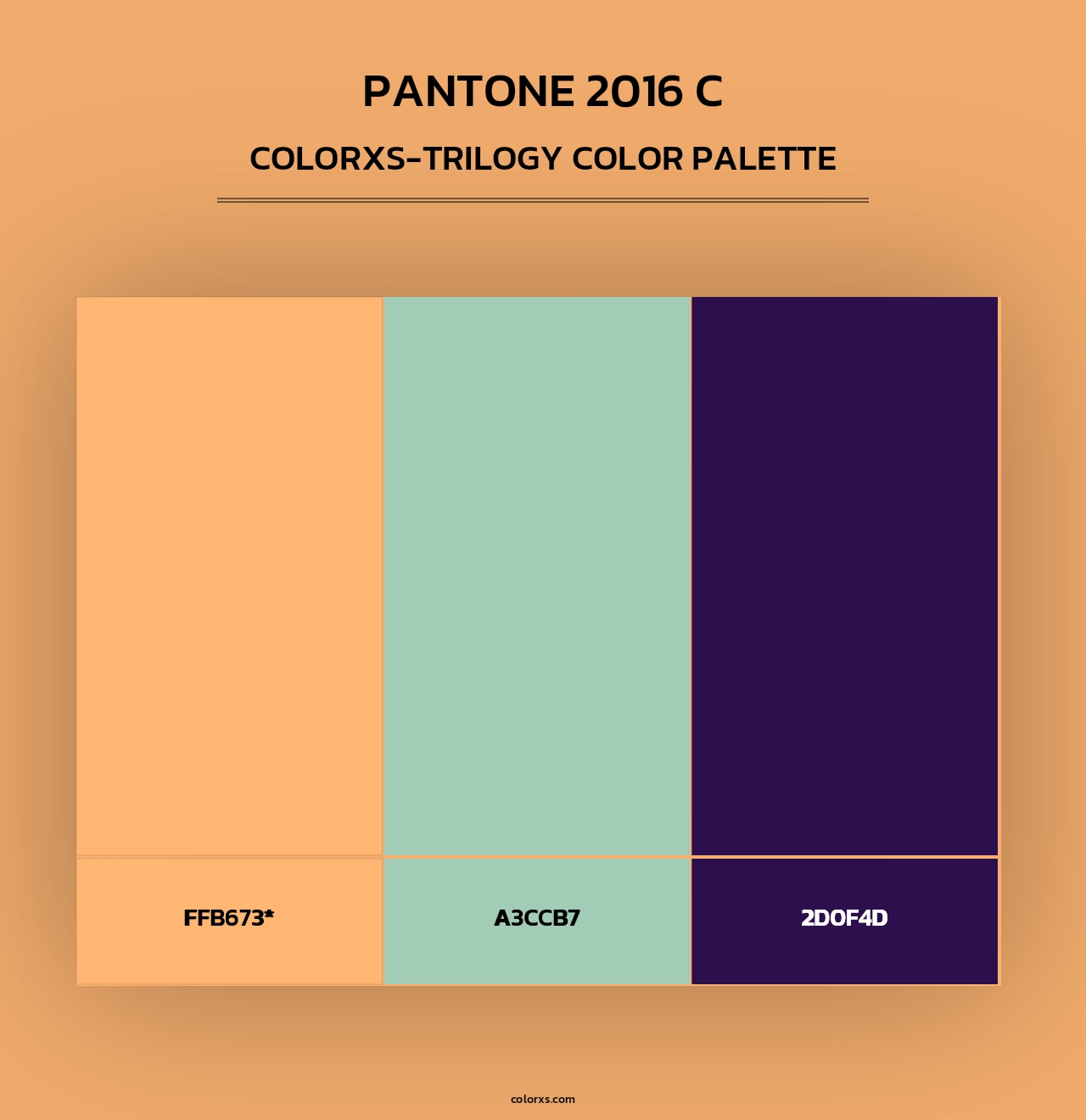 PANTONE 2016 C - Colorxs Trilogy Palette
