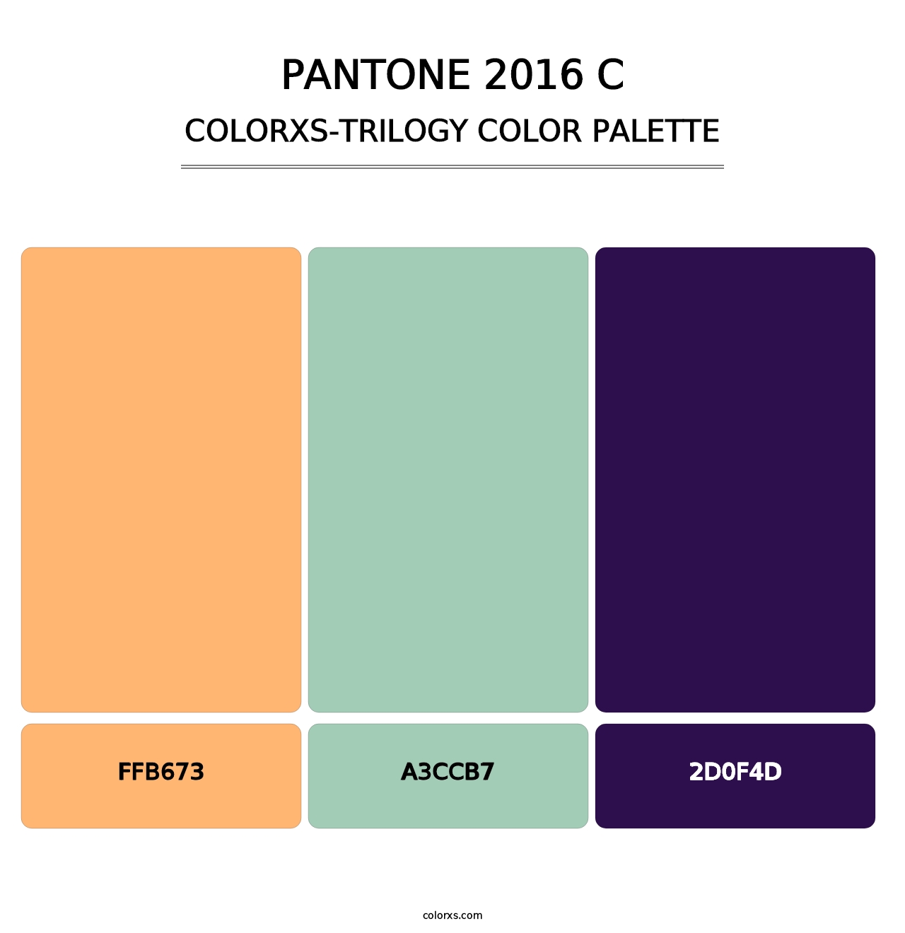 PANTONE 2016 C - Colorxs Trilogy Palette