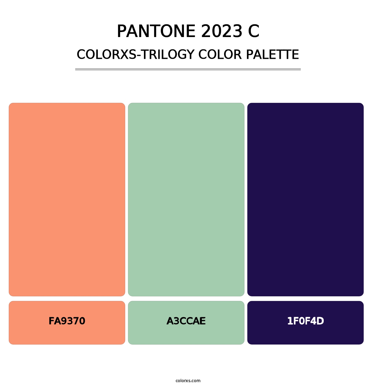 PANTONE 2023 C - Colorxs Trilogy Palette