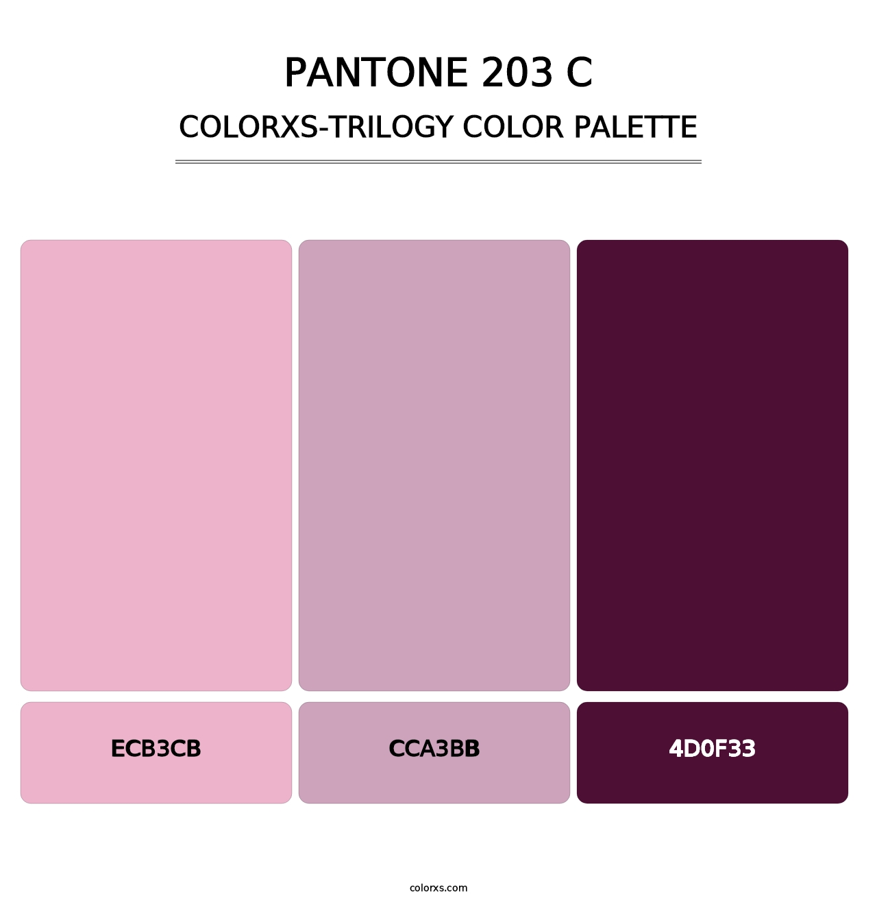 PANTONE 203 C - Colorxs Trilogy Palette