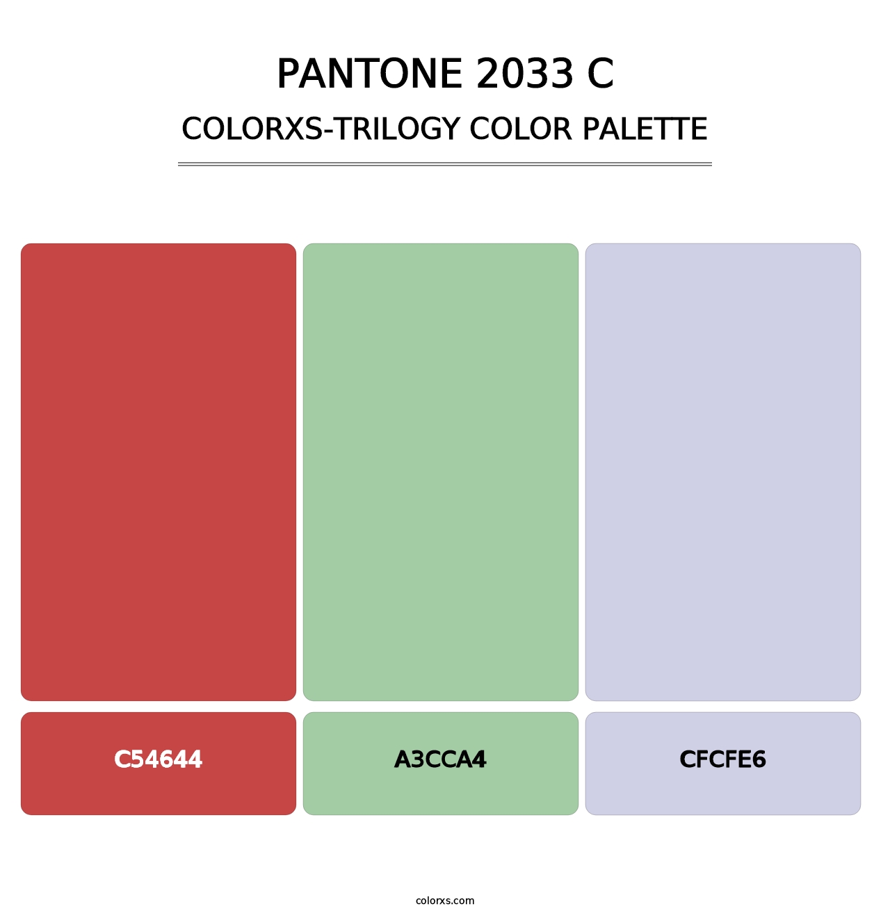 PANTONE 2033 C - Colorxs Trilogy Palette