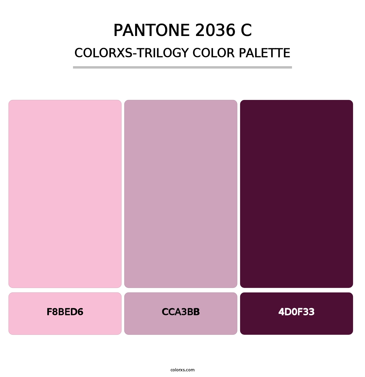 PANTONE 2036 C - Colorxs Trilogy Palette