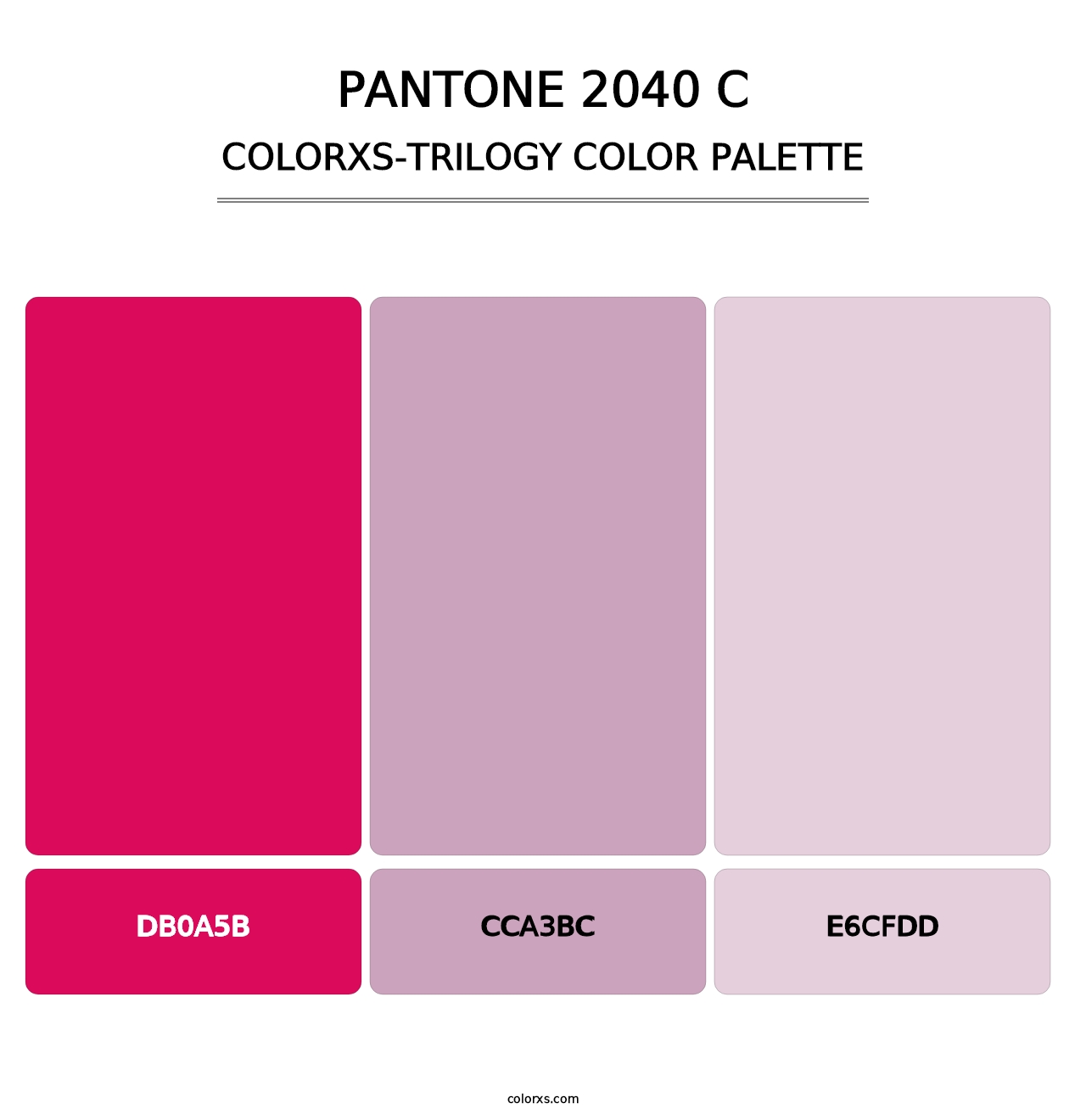 PANTONE 2040 C - Colorxs Trilogy Palette