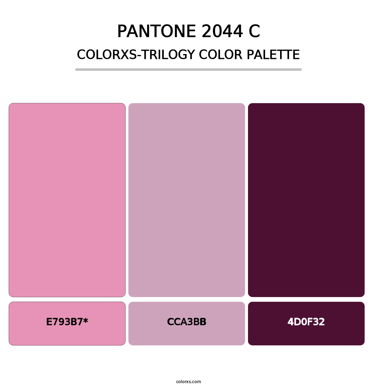 PANTONE 2044 C - Colorxs Trilogy Palette