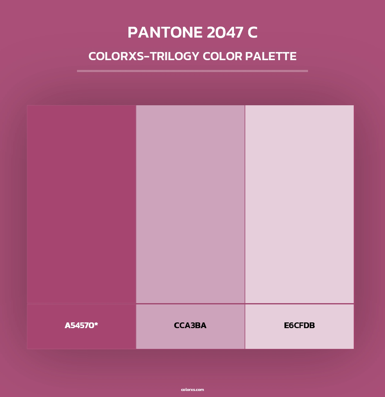 PANTONE 2047 C - Colorxs Trilogy Palette