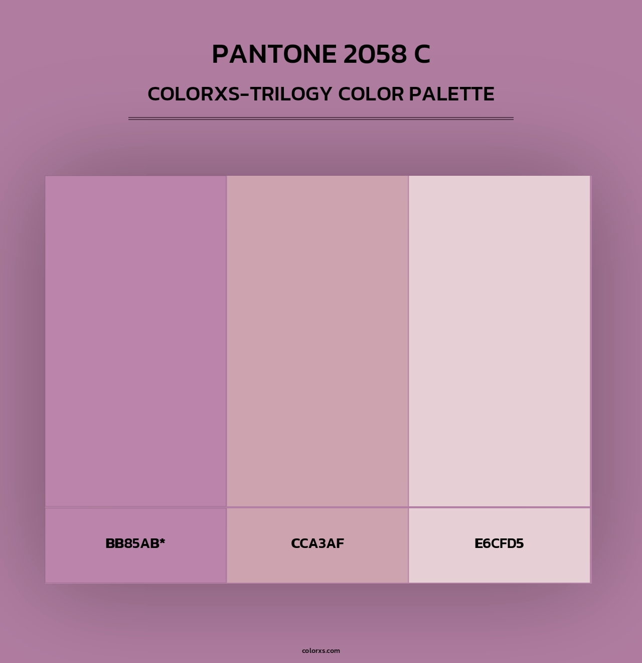 PANTONE 2058 C - Colorxs Trilogy Palette