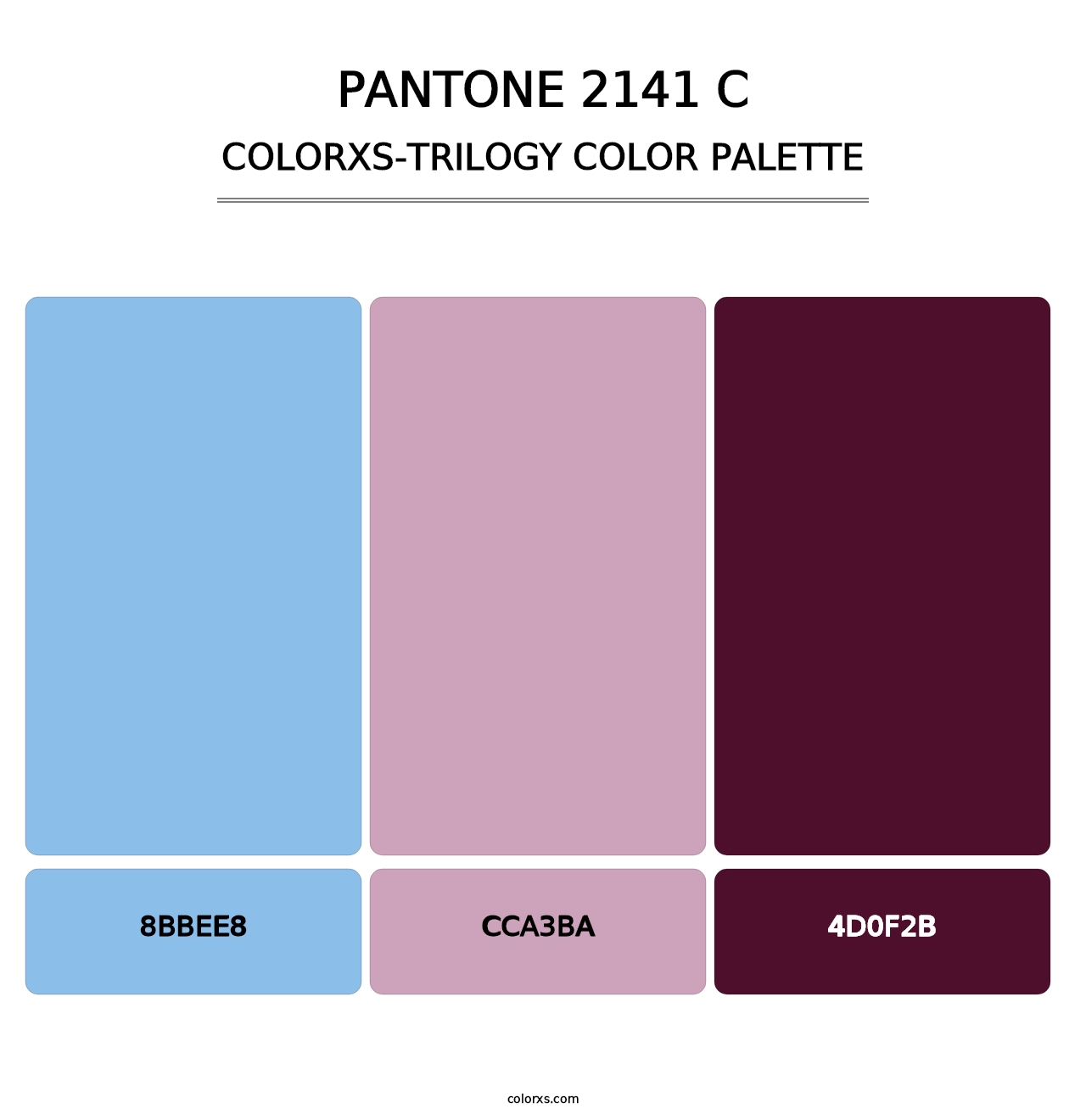 PANTONE 2141 C - Colorxs Trilogy Palette