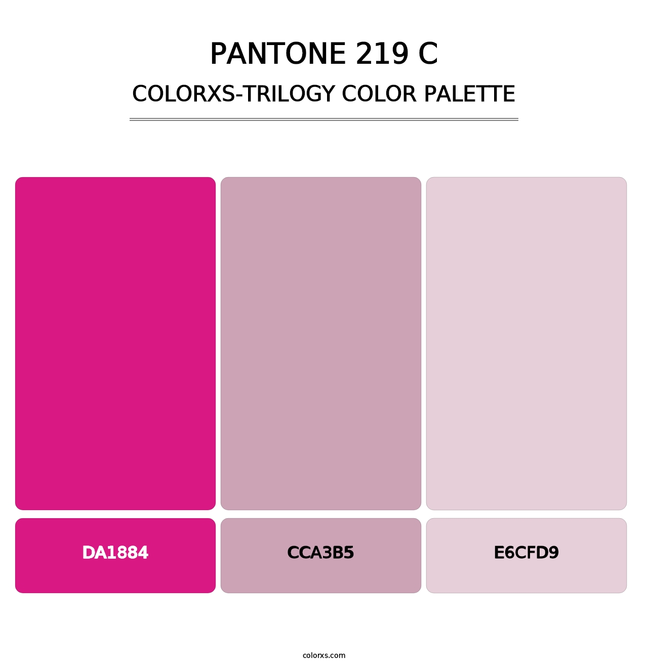 PANTONE 219 C - Colorxs Trilogy Palette