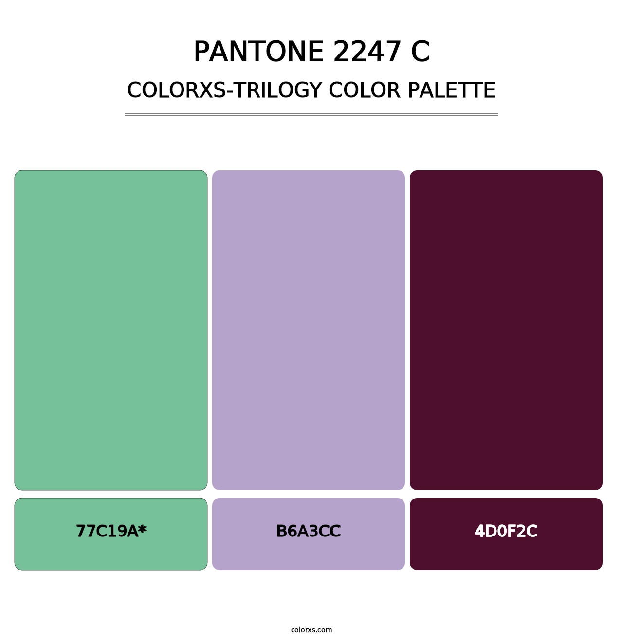 PANTONE 2247 C - Colorxs Trilogy Palette