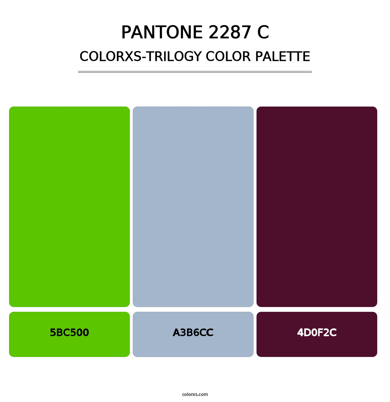 PANTONE 2287 C - Colorxs Trilogy Palette