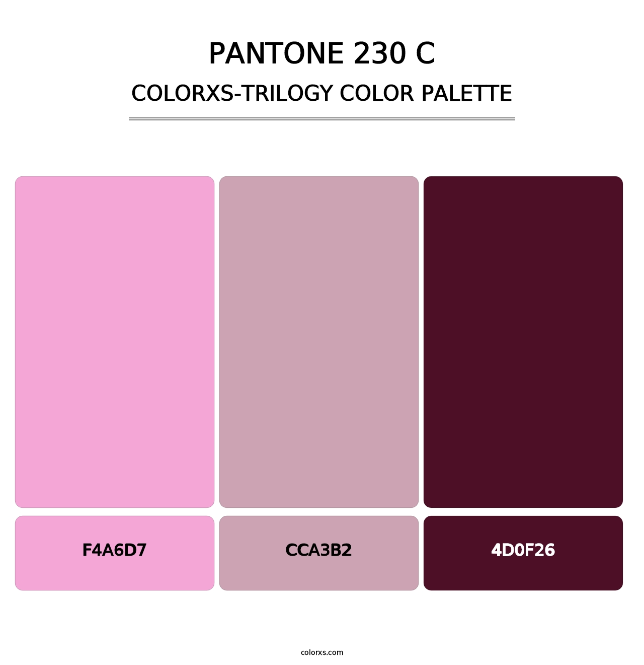 PANTONE 230 C - Colorxs Trilogy Palette