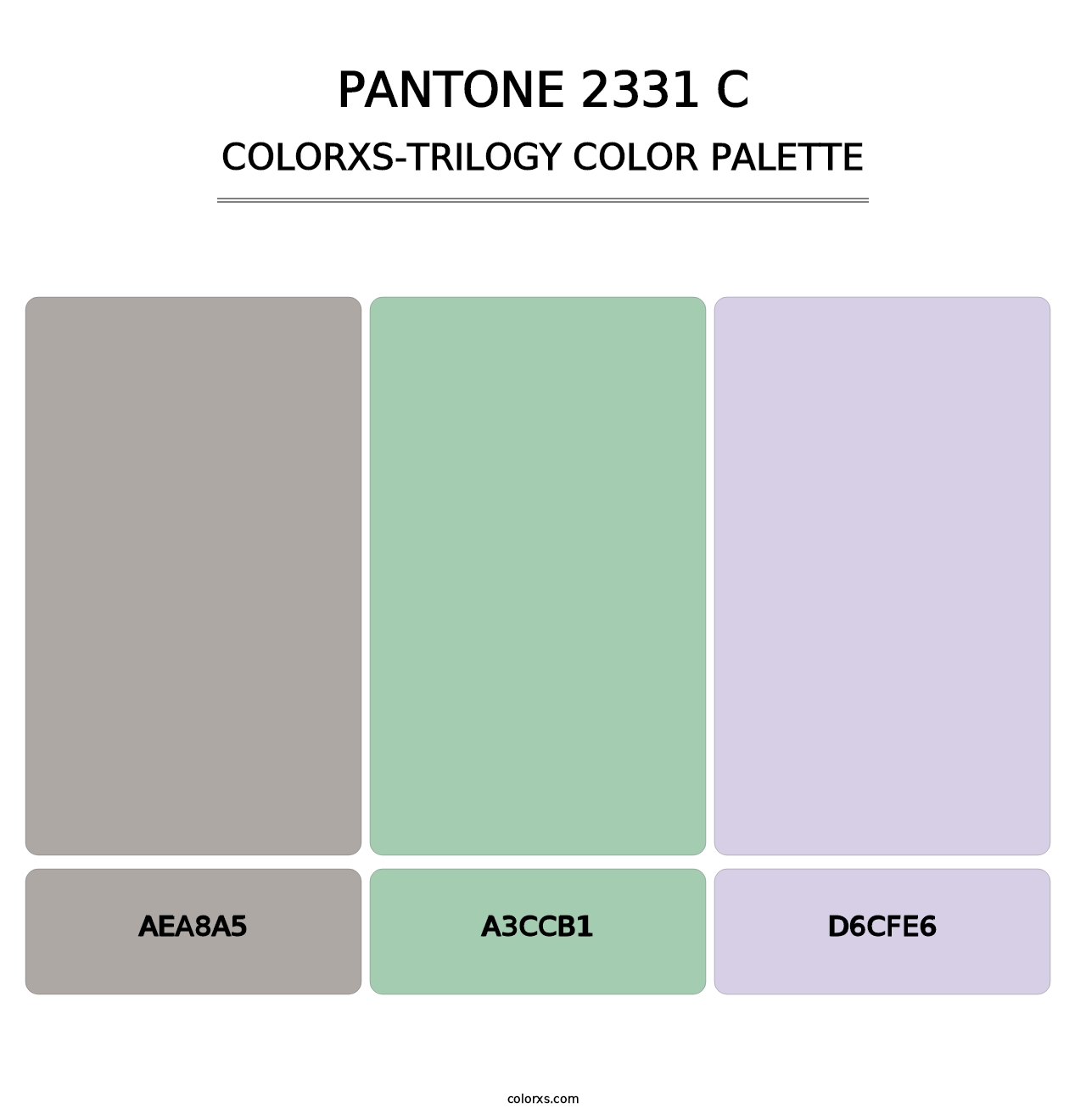 PANTONE 2331 C - Colorxs Trilogy Palette