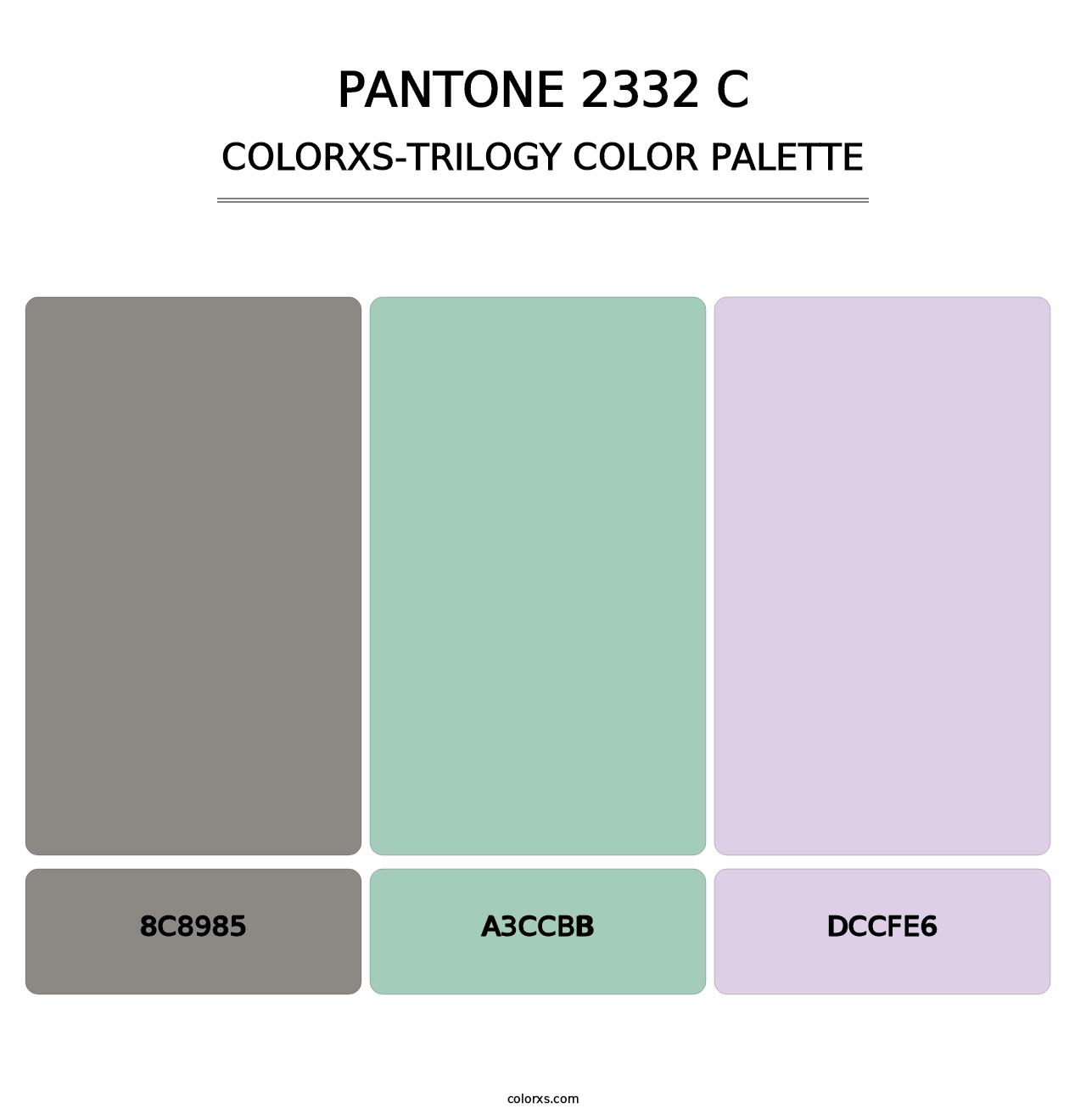 PANTONE 2332 C - Colorxs Trilogy Palette