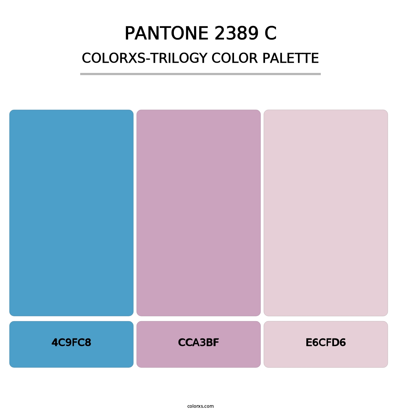 PANTONE 2389 C - Colorxs Trilogy Palette