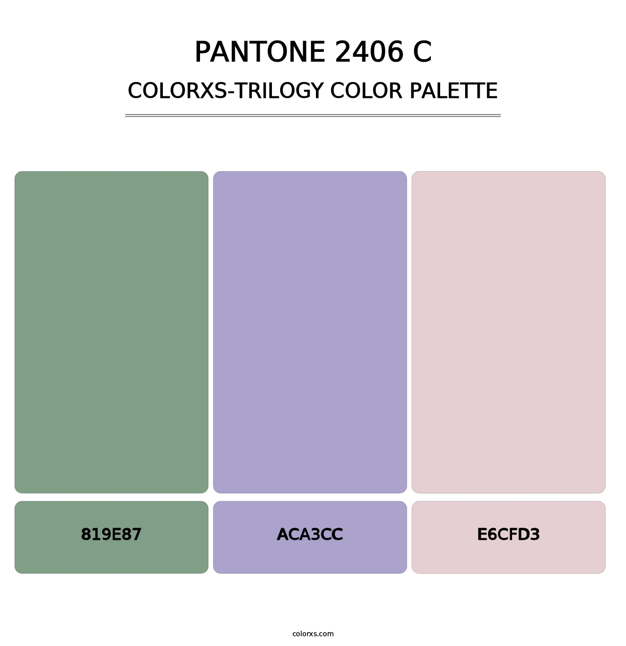 PANTONE 2406 C - Colorxs Trilogy Palette