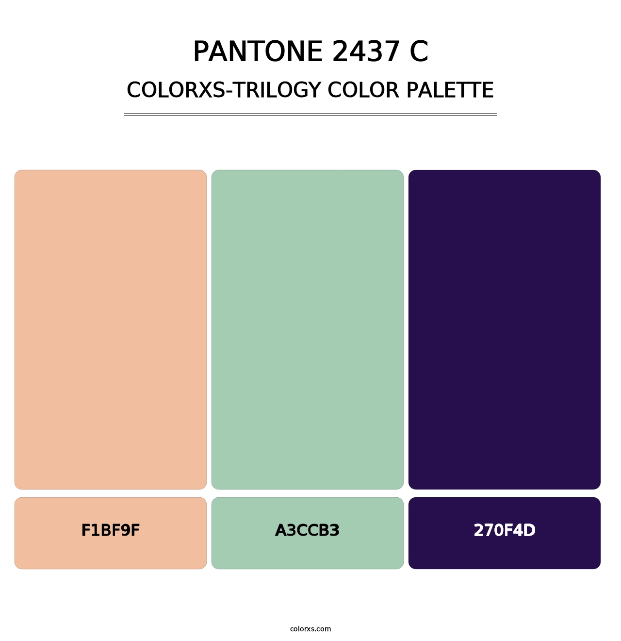 PANTONE 2437 C - Colorxs Trilogy Palette