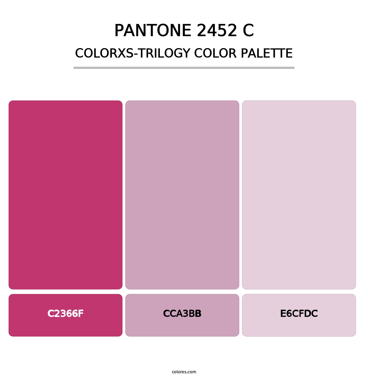 PANTONE 2452 C - Colorxs Trilogy Palette