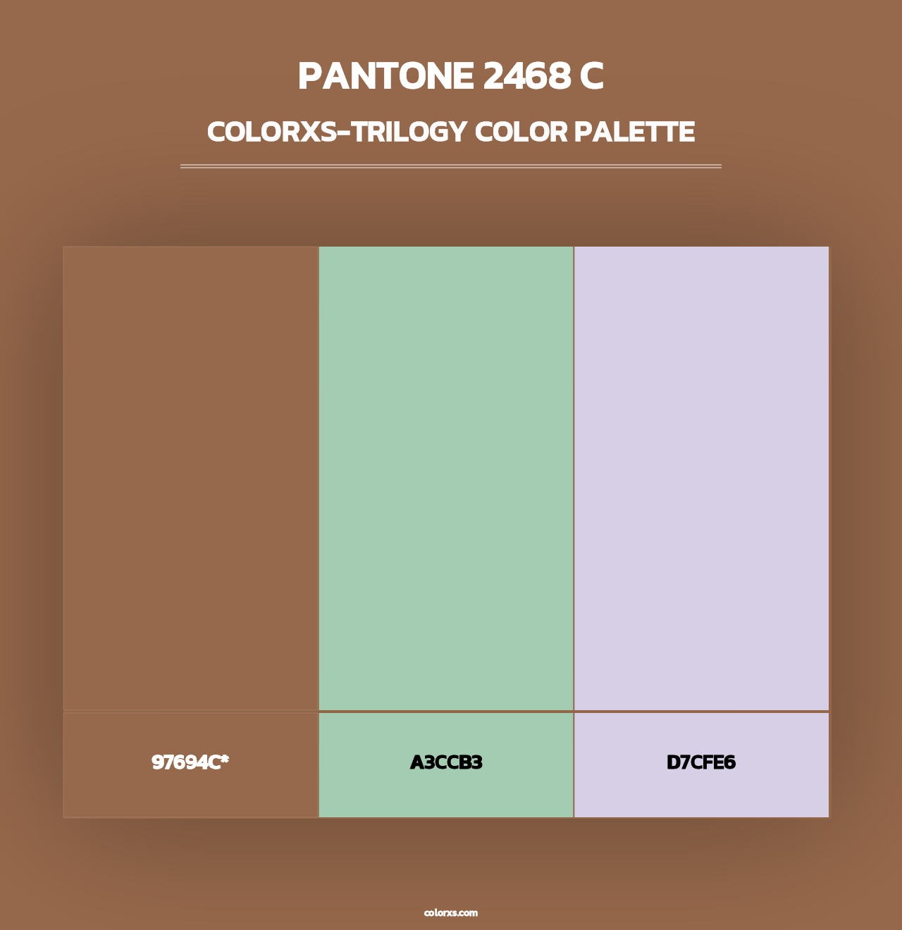 PANTONE 2468 C - Colorxs Trilogy Palette