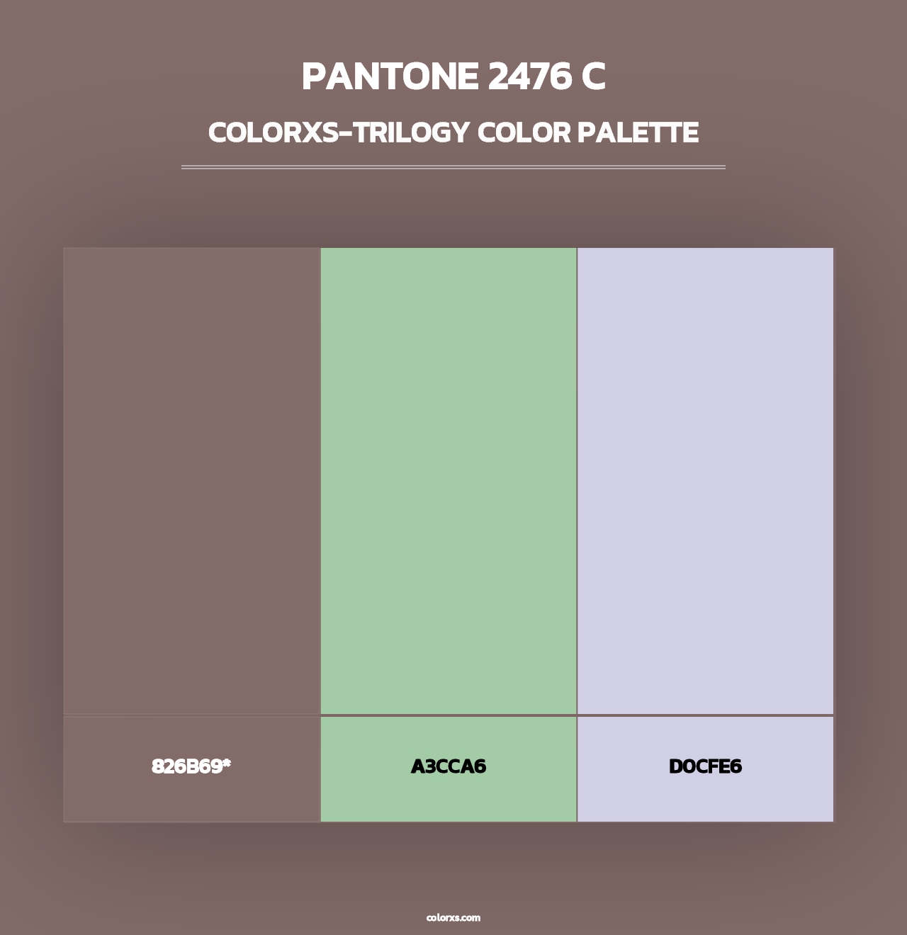 PANTONE 2476 C - Colorxs Trilogy Palette
