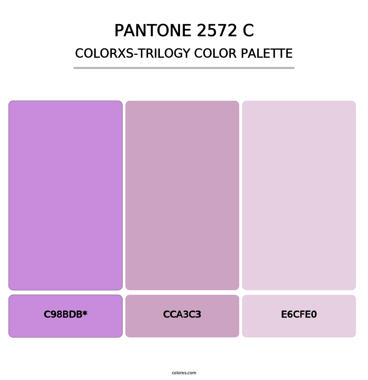 PANTONE 2572 C - Colorxs Trilogy Palette