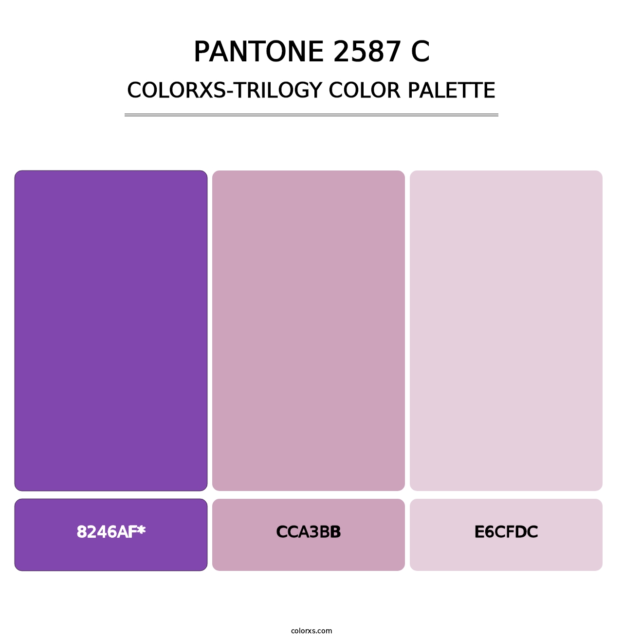 PANTONE 2587 C - Colorxs Trilogy Palette