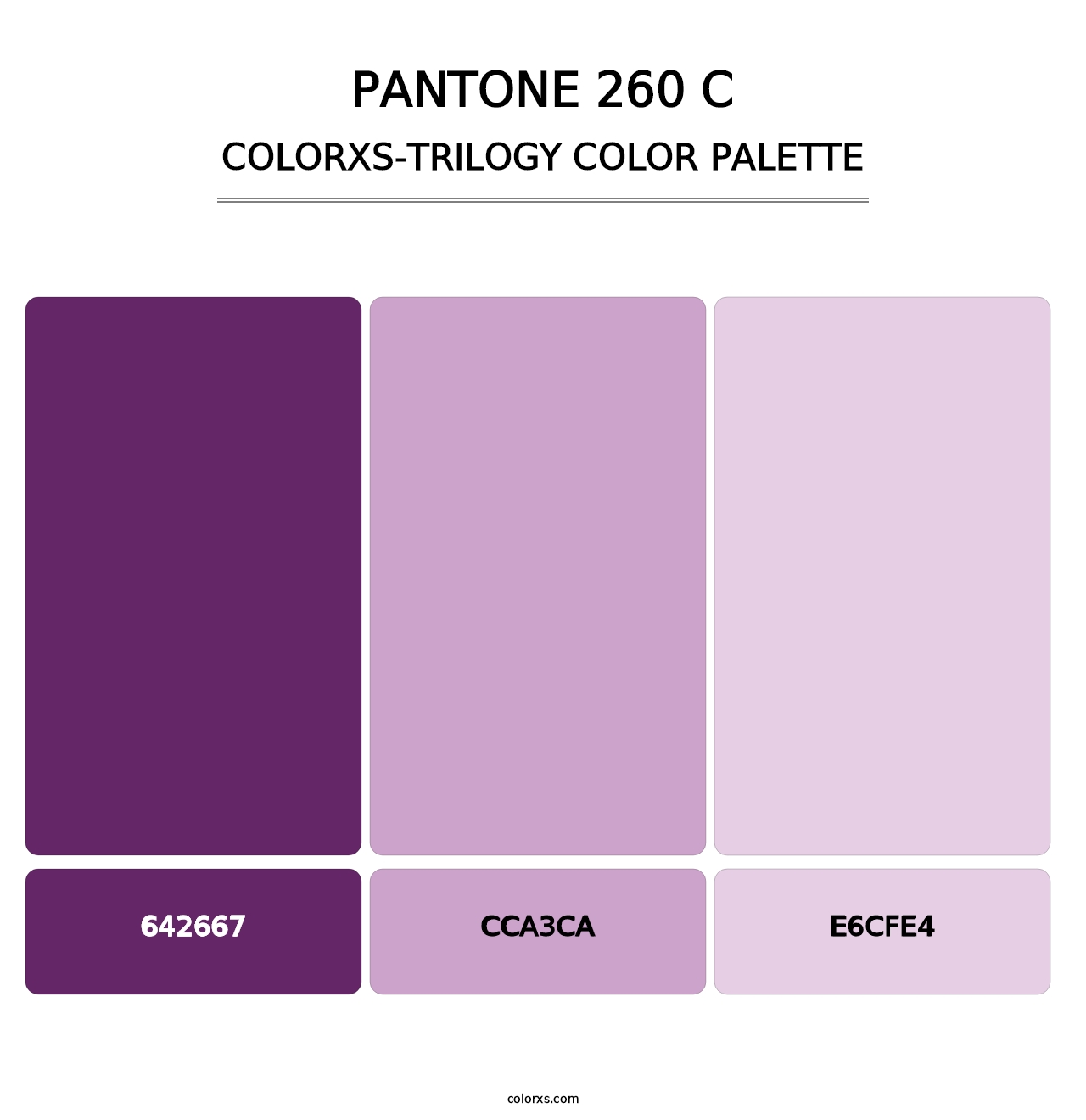 PANTONE 260 C - Colorxs Trilogy Palette