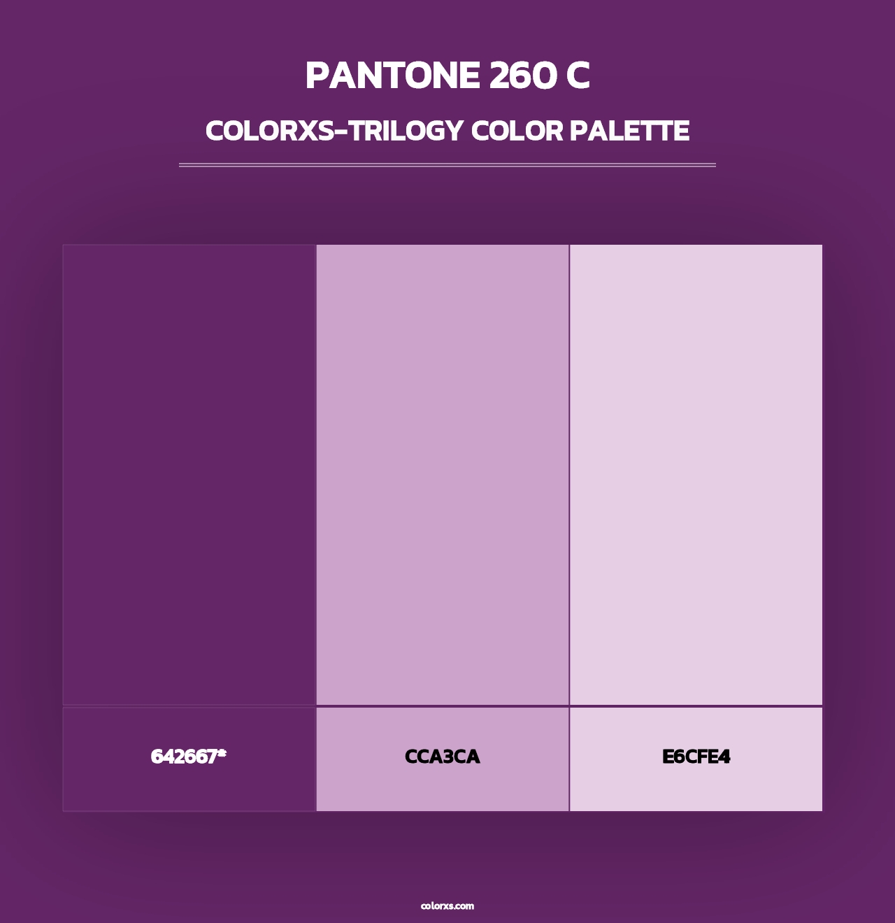 PANTONE 260 C - Colorxs Trilogy Palette