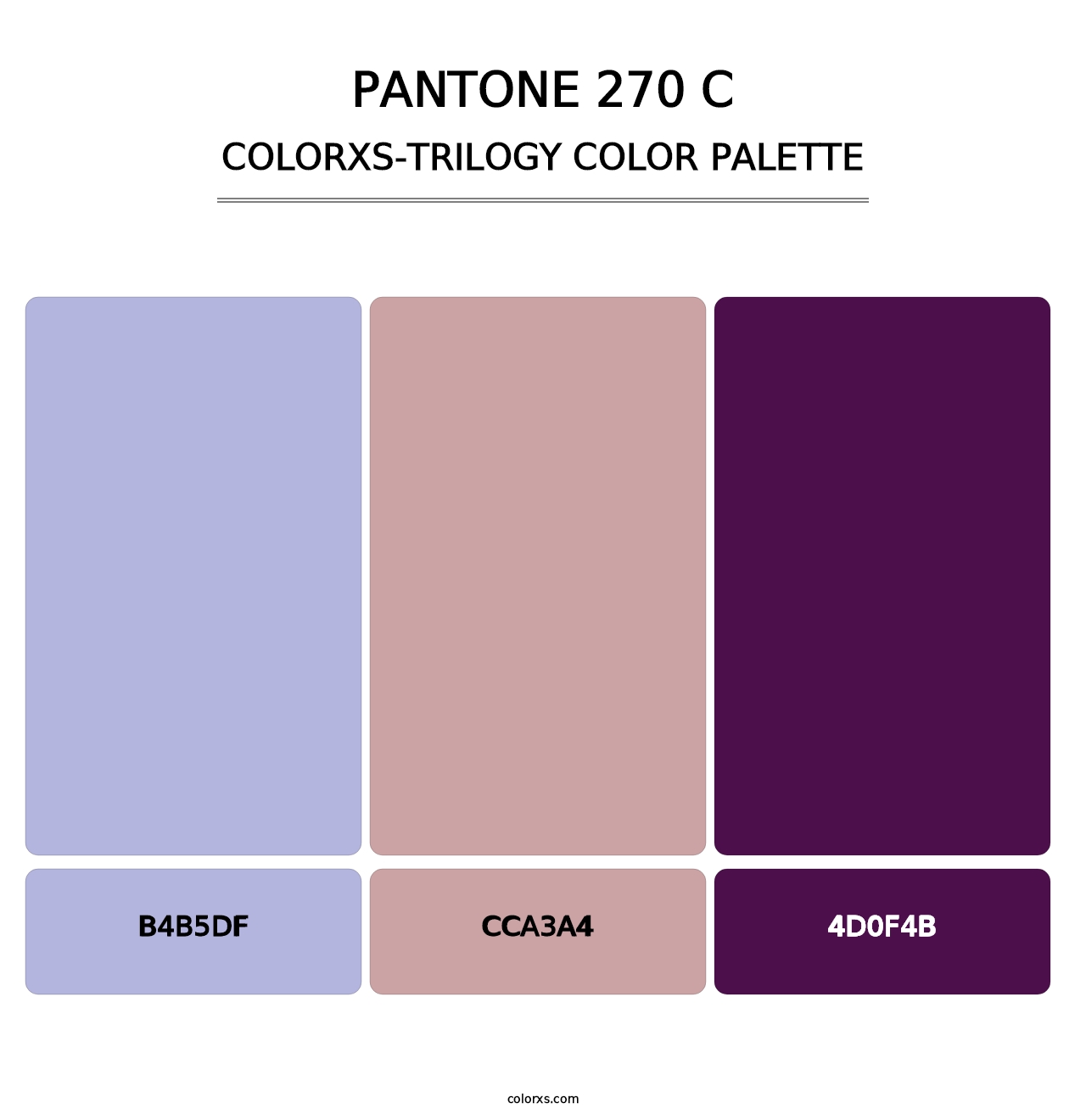 PANTONE 270 C - Colorxs Trilogy Palette