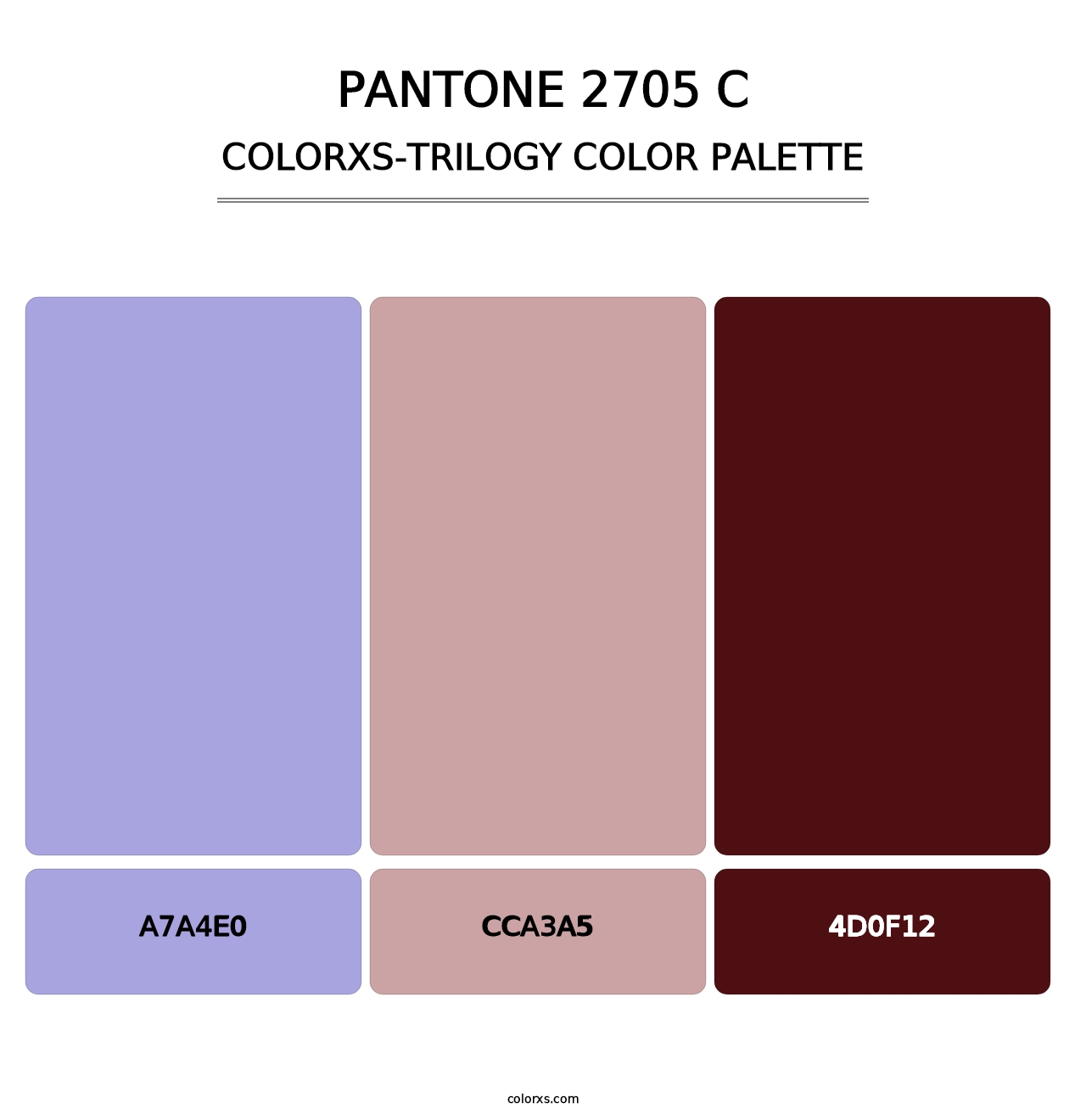 PANTONE 2705 C - Colorxs Trilogy Palette