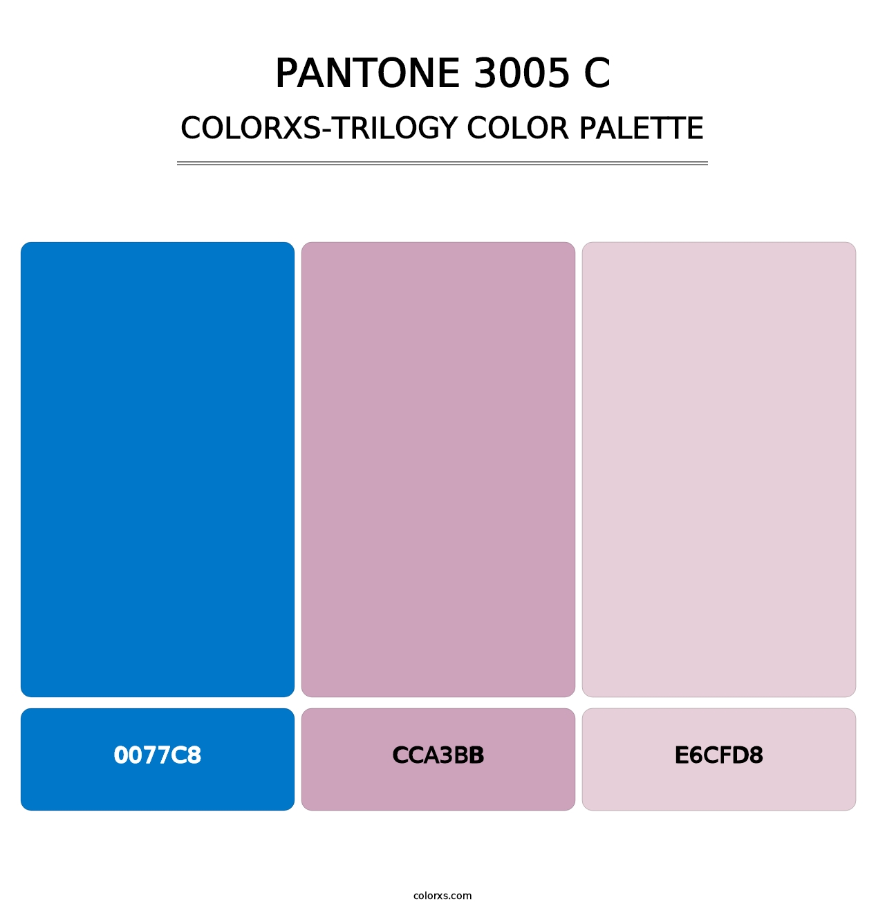 PANTONE 3005 C - Colorxs Trilogy Palette